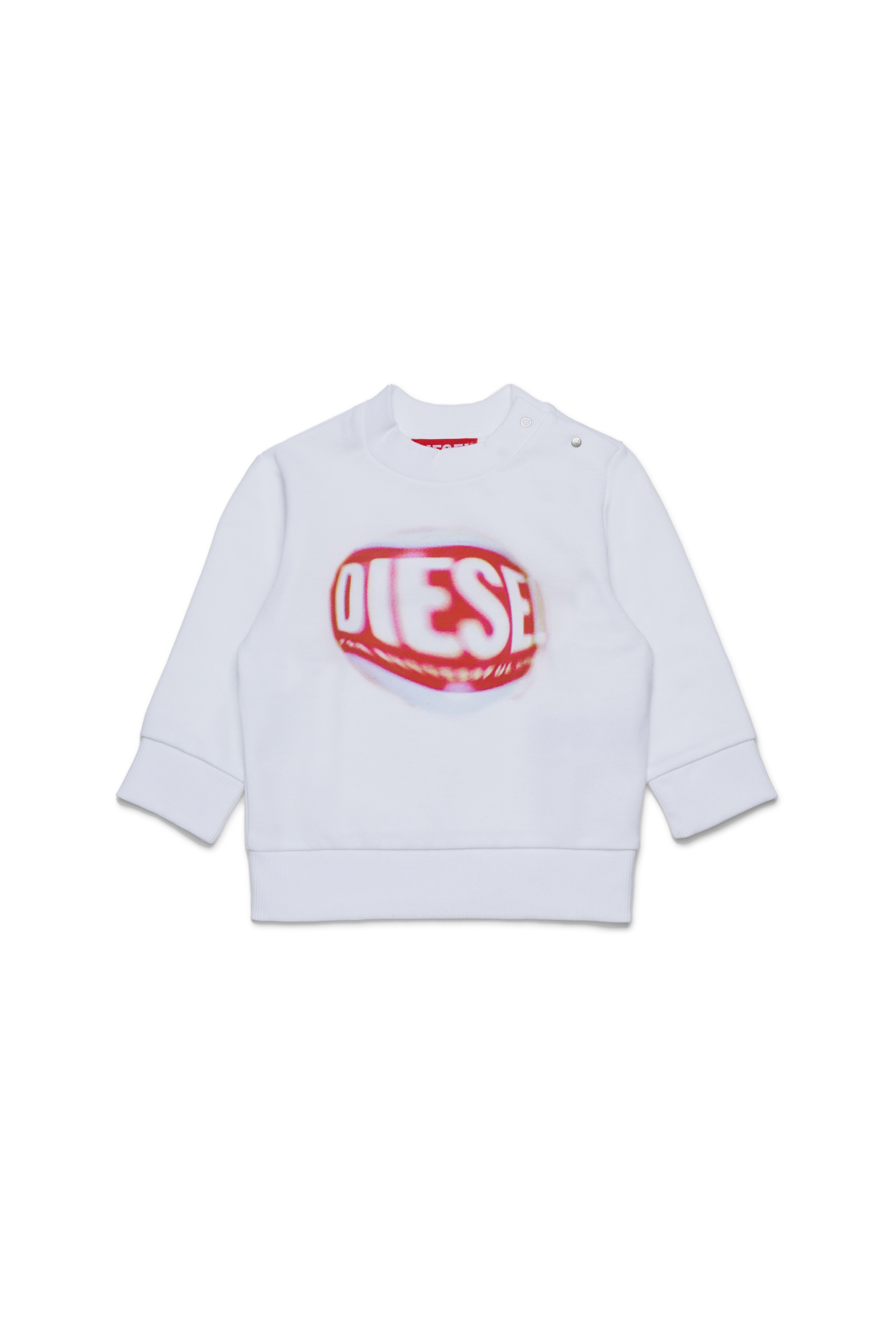 Diesel - STAJIKB, Unisex's Cotton sweatshirt with logo print in White - 1