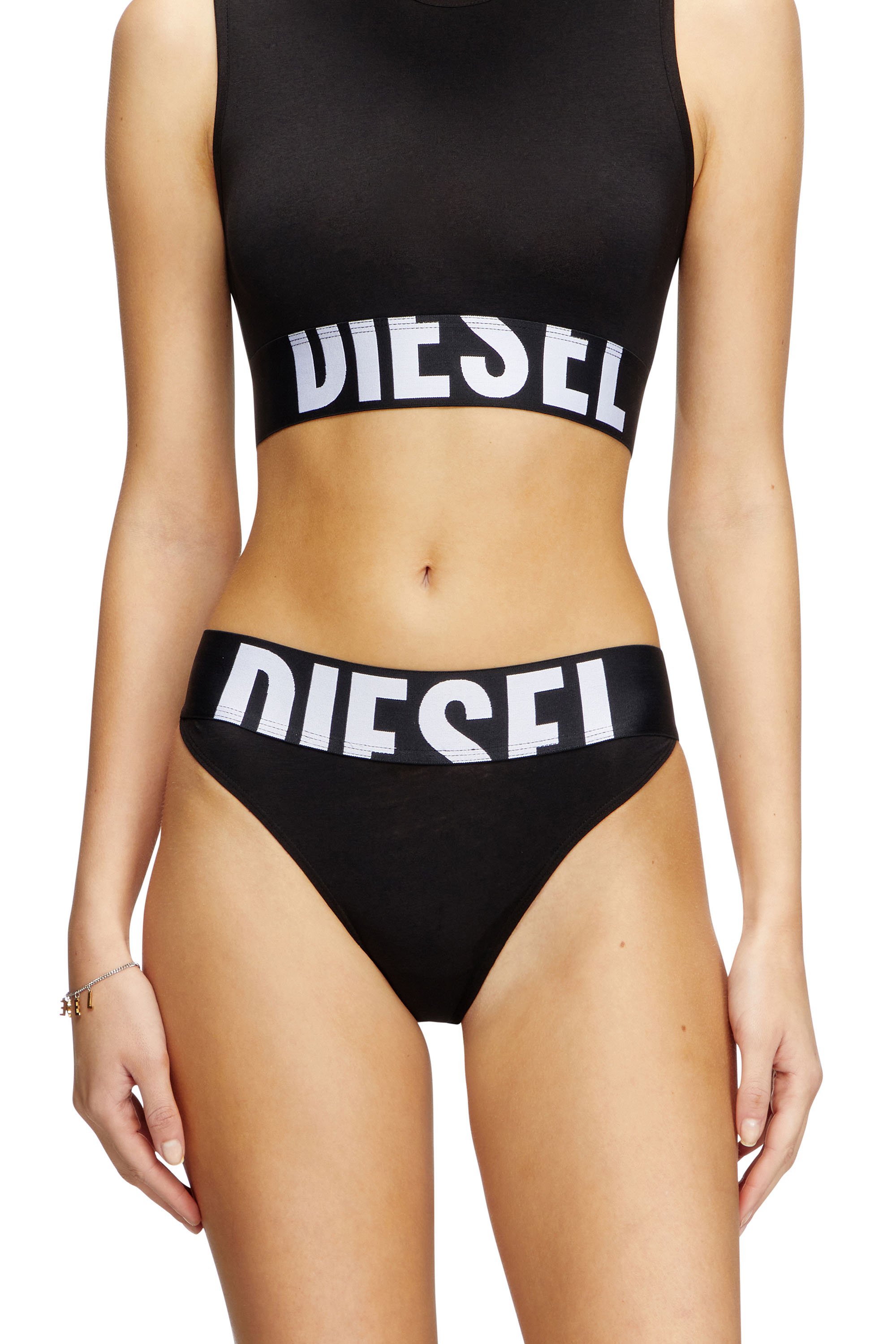 Diesel - LOLA-D-POP-3PACK, Woman's Three-pack briefs with cut-off logo in Black - 2