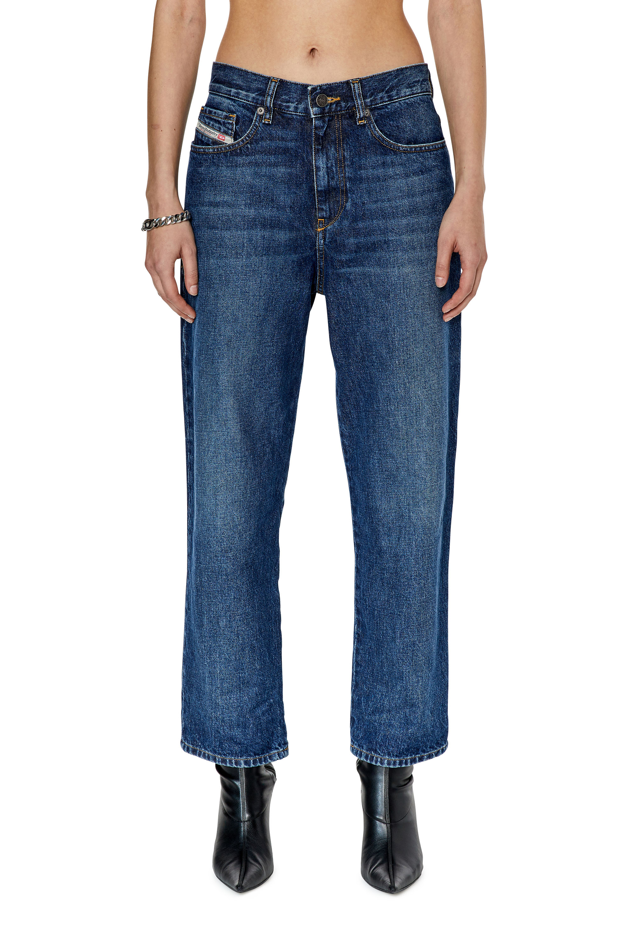 Diesel - 2016 D-Air 09F35 Boyfriend Jeans, Medium blue - Image 1
