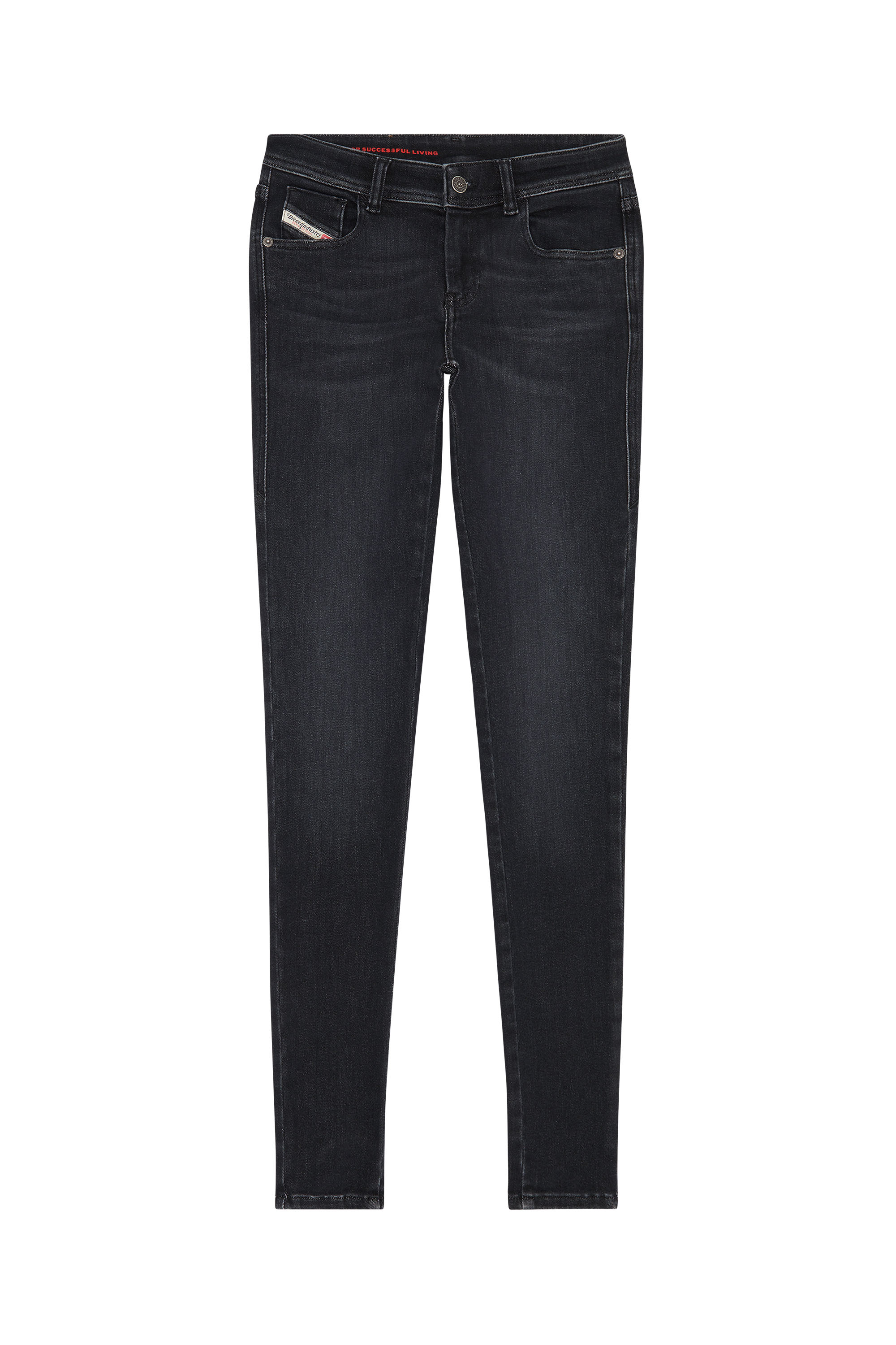 Diesel - 2017 Slandy 09D96 Super skinny Jeans, Black/Dark grey - Image 6