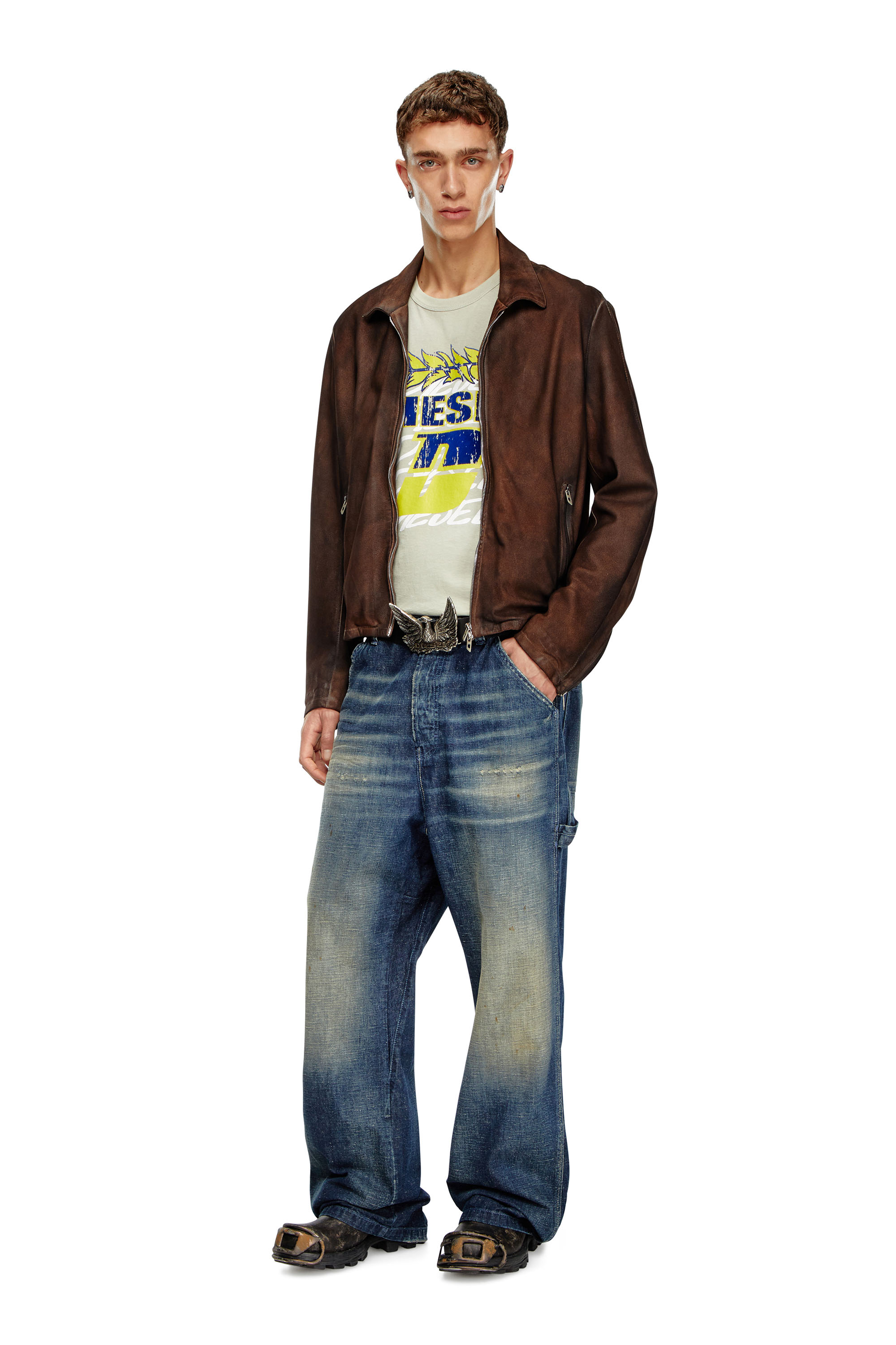 Diesel - Man's Straight Jeans D-Livery 09J91, Dark Blue - 2