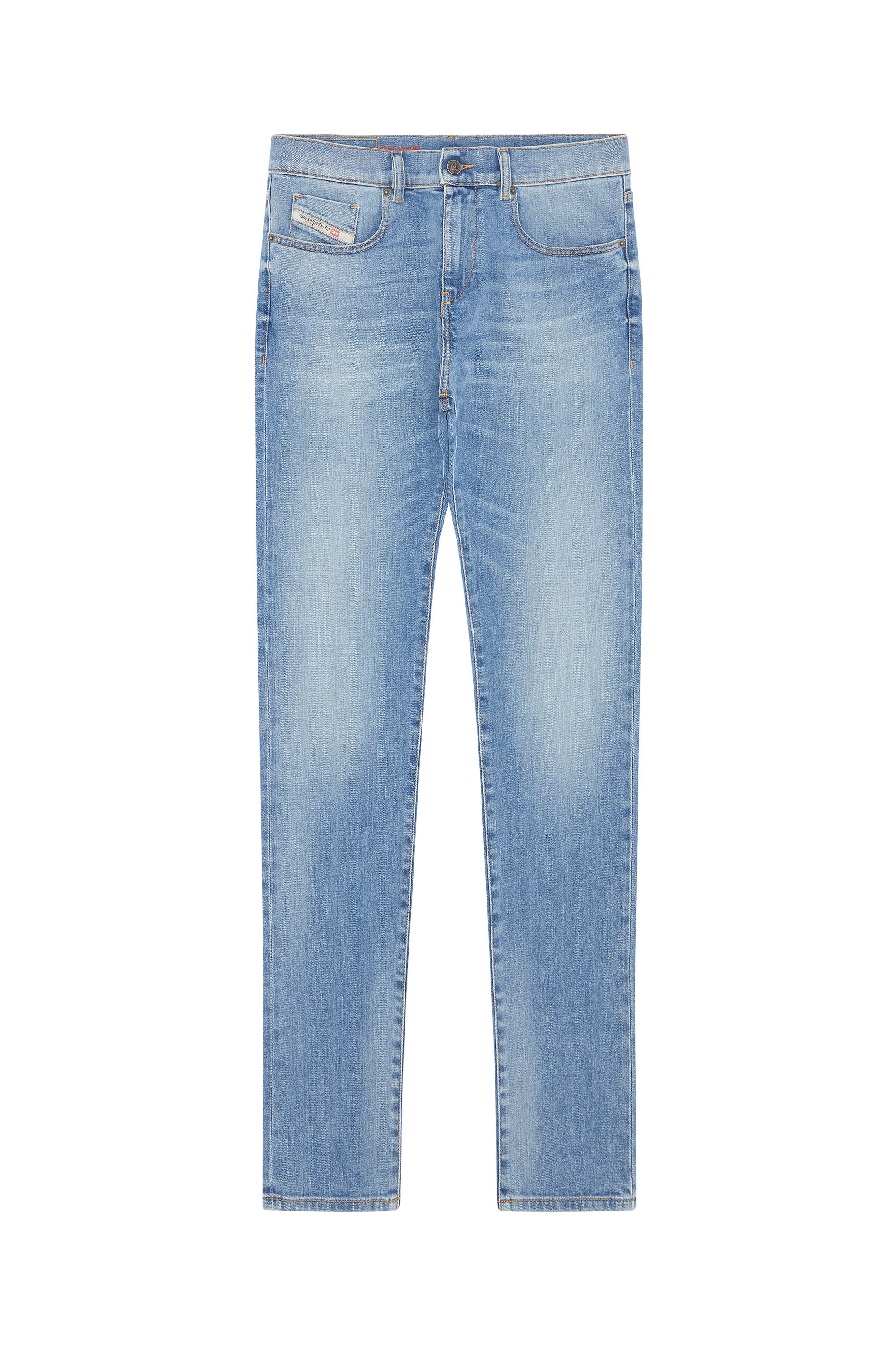 Diesel - 2019 D-STRUKT 09E13 Slim Jeans, Light Blue - Image 1