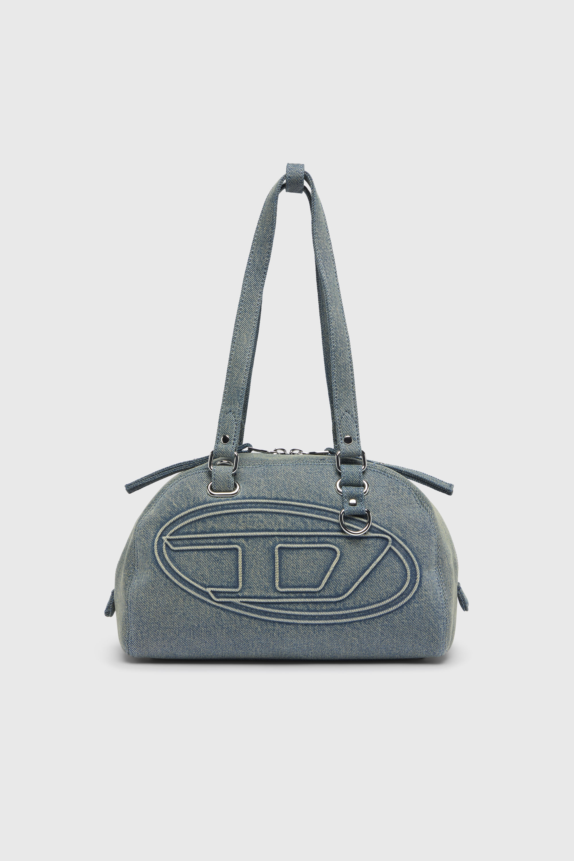 Diesel - 1DR DOME SOFT SHOULDER, Unisex's 1DR Dome-Shoulder bag in denim with Oval D logo in Light Blue - 1
