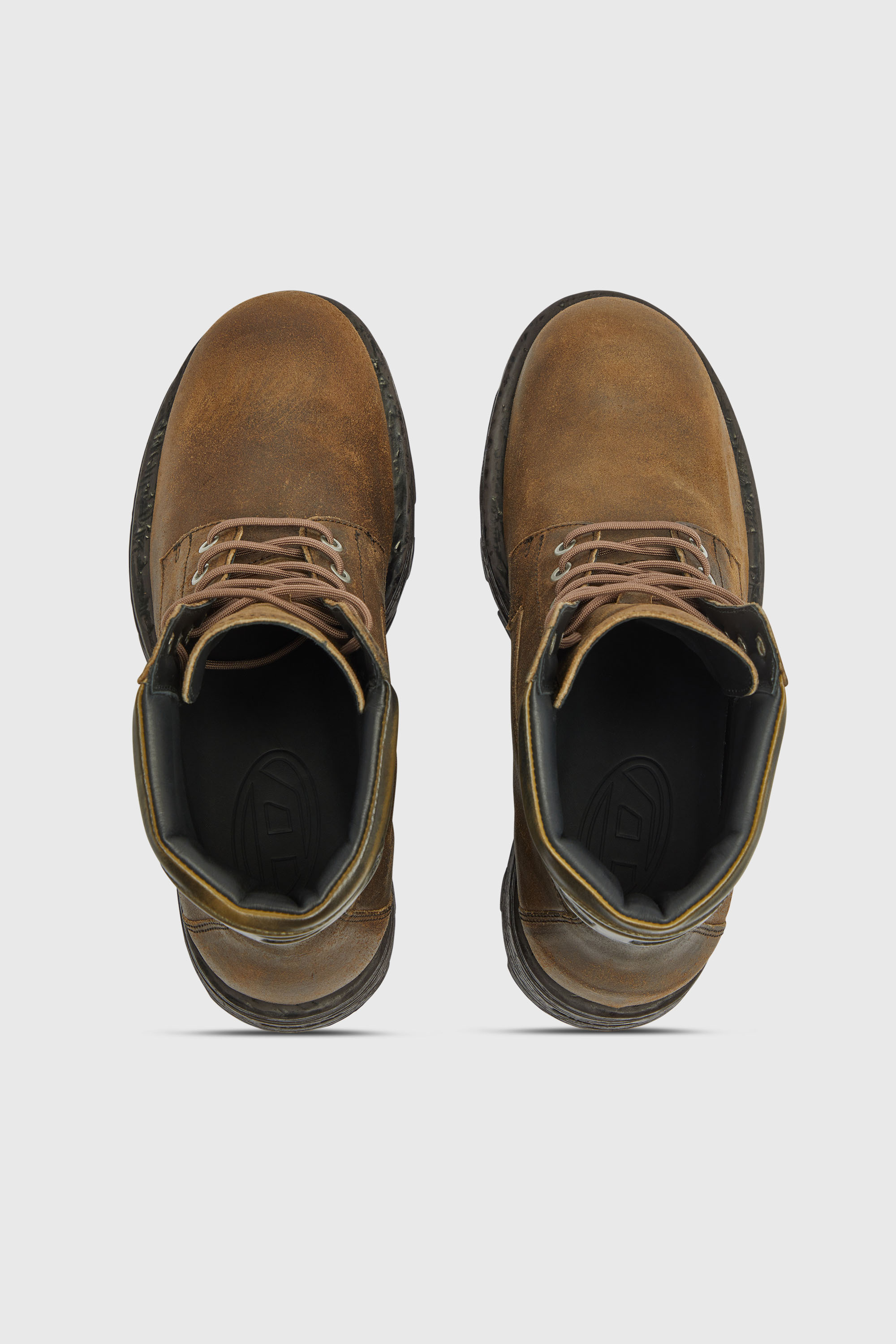Diesel - D-HAMMER LACE UP, Man's D-Hammer-Combat boots in distressed suede in Brown - 4