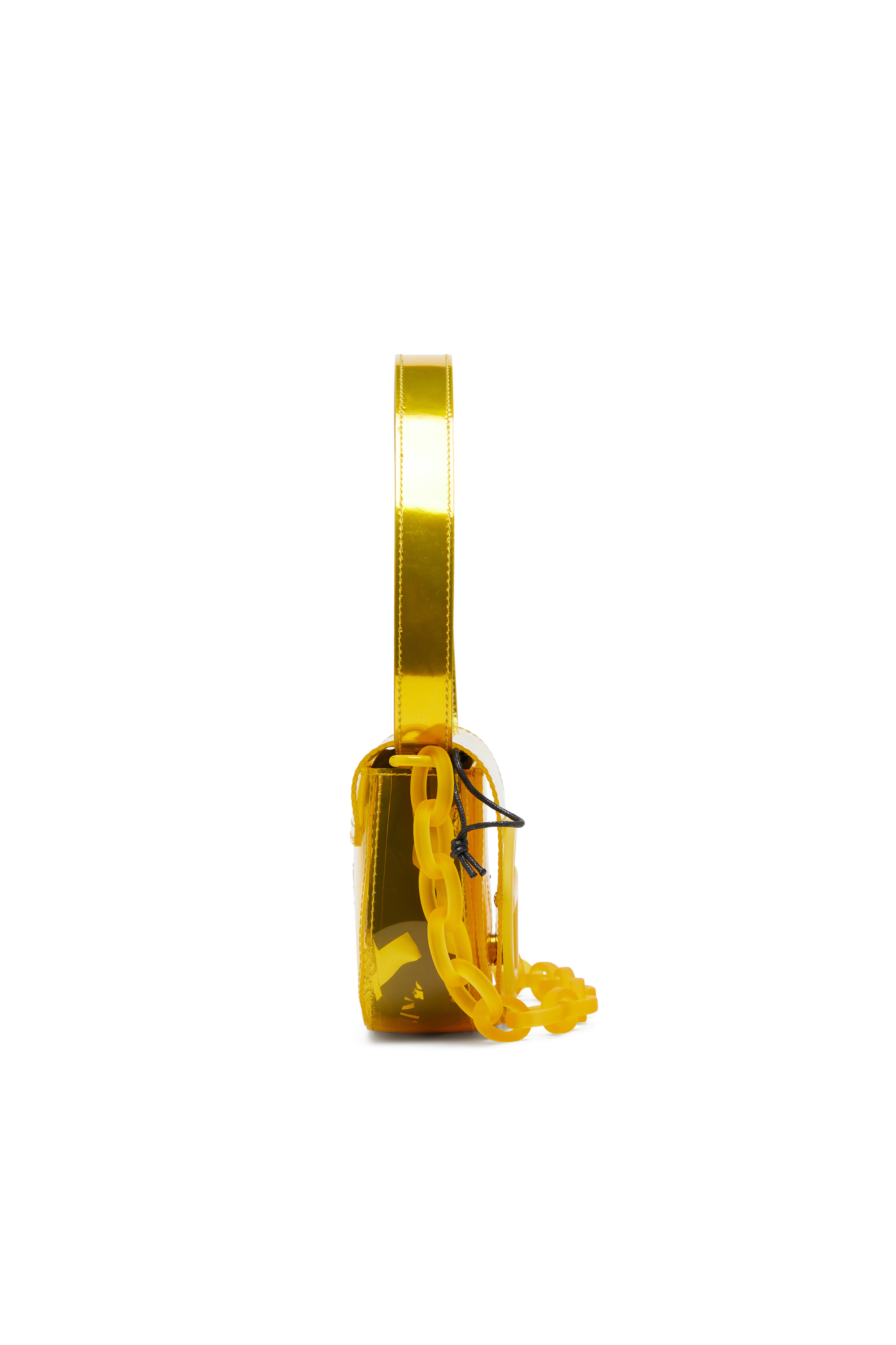 Diesel - 1DR, Woman's 1DR-Iconic shoulder bag in transparent TPU in Yellow - 3