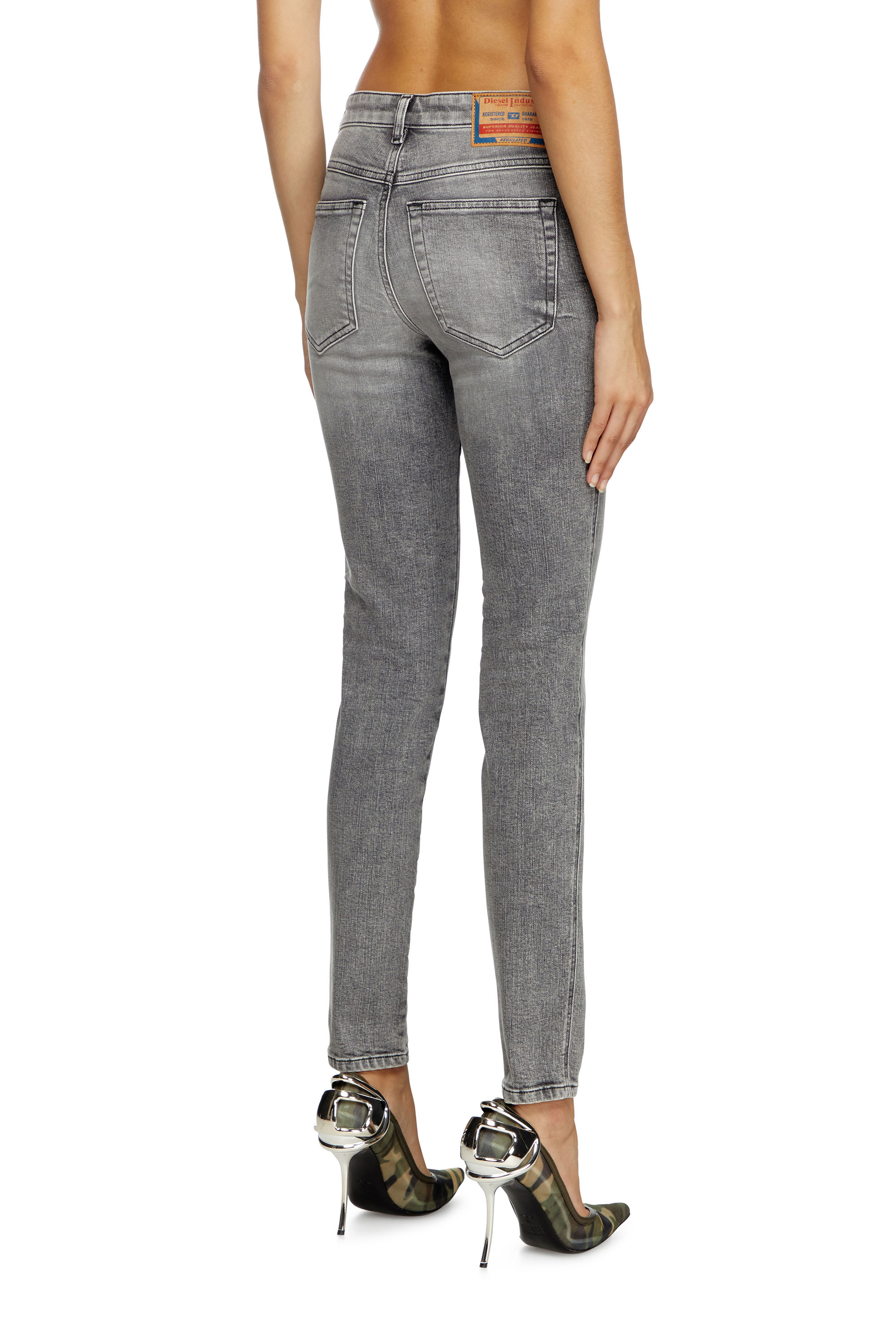 Diesel - Woman's Skinny Jeans 2015 Babhila 09L41, Light Grey - 3