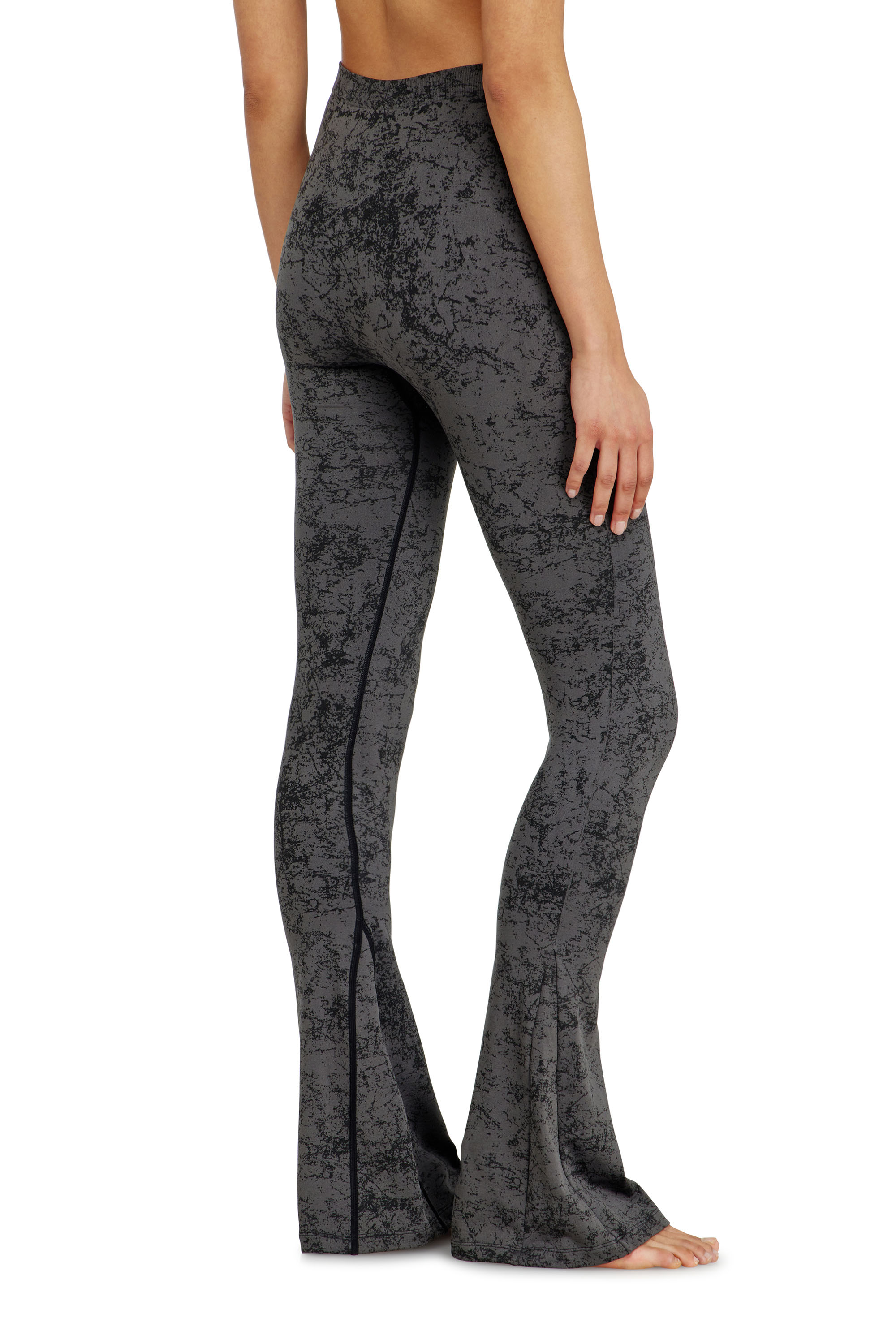 Diesel - CORNELIA-UTLT, Woman's Fared leggings with utilitarian print in Dark grey - 4