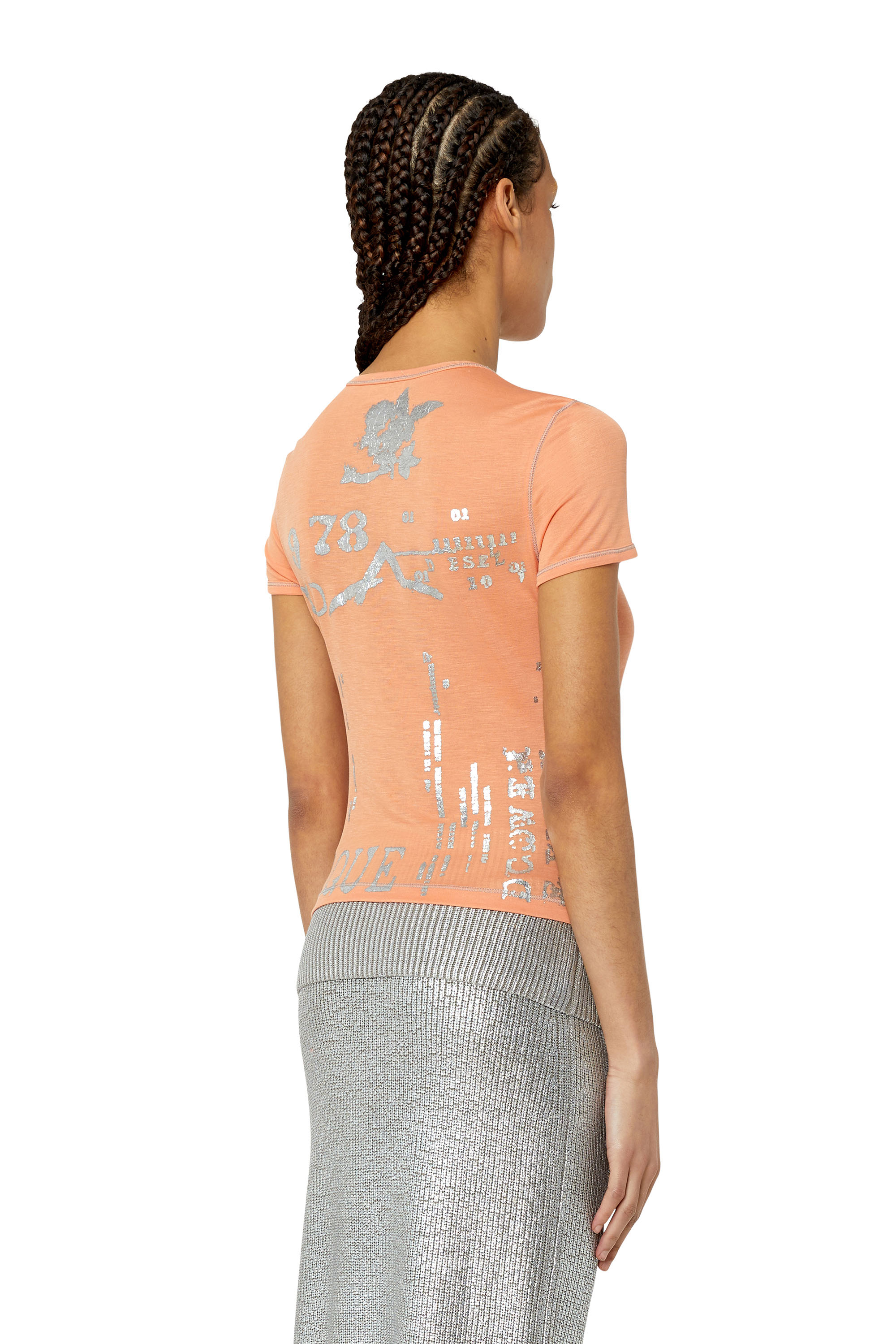 Diesel - T-UNCUTIE-LONG-G4, Pink - Image 3