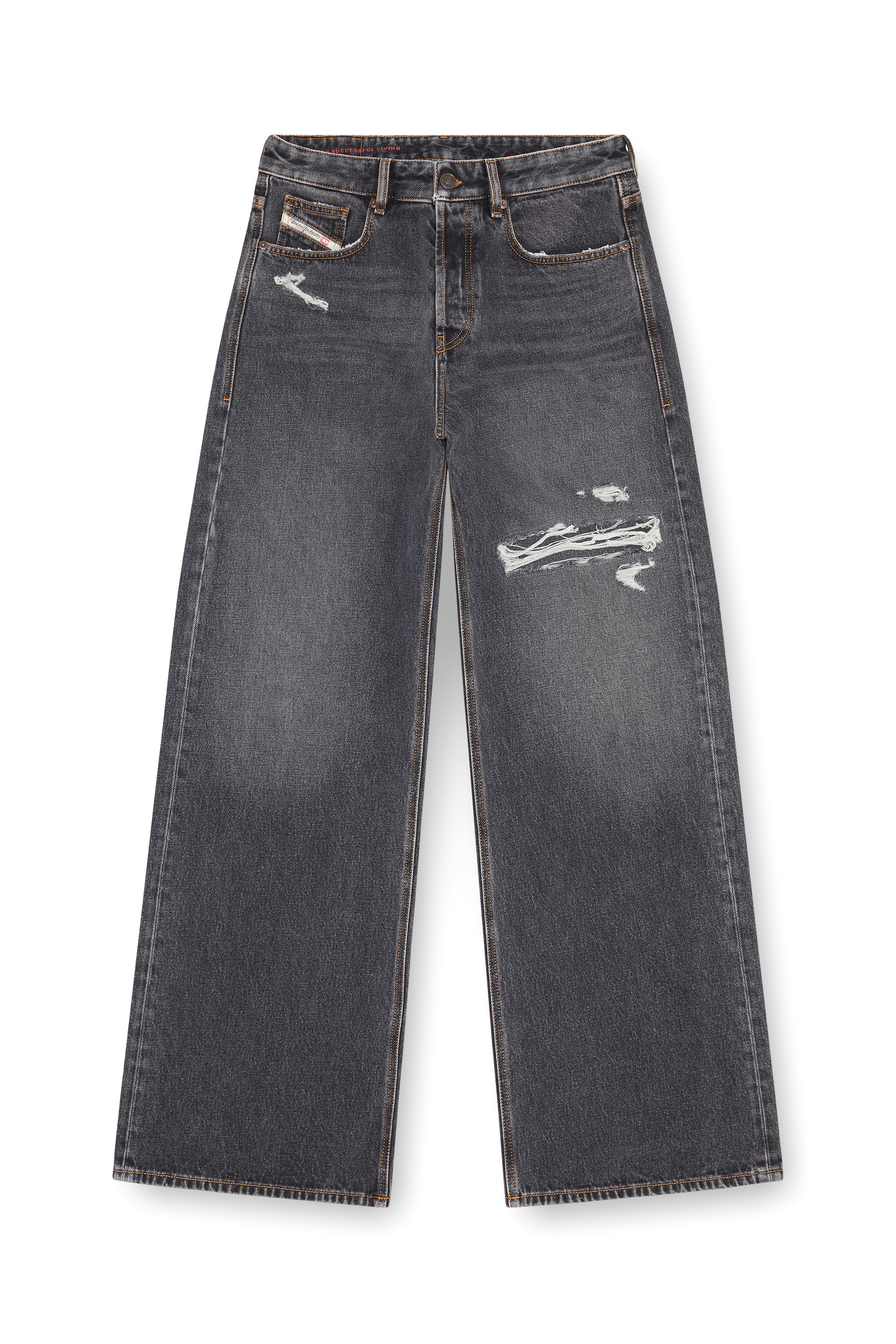 Diesel - D-Rise 007F6 Straight Jeans, Black/Dark grey - Image 6