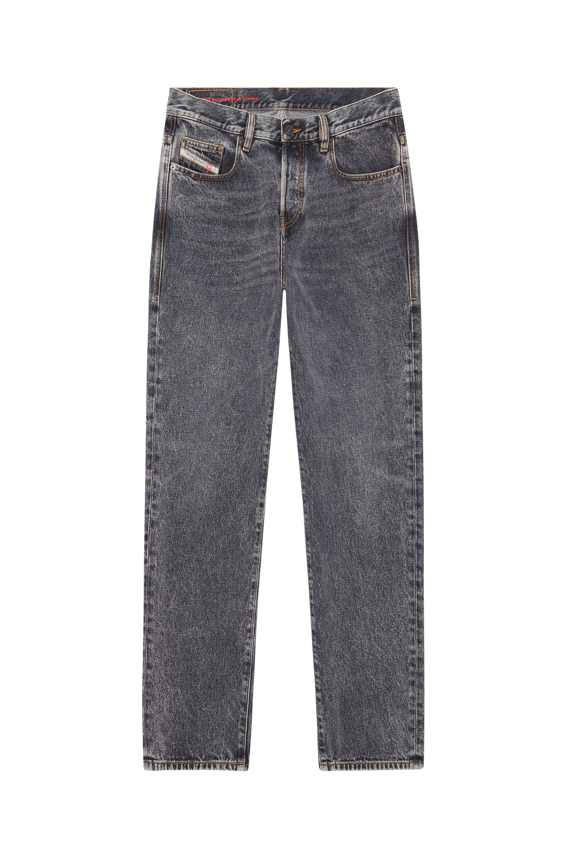 Diesel - 2020 D-Viker 007E1 Straight Jeans, Black/Dark grey - Image 6