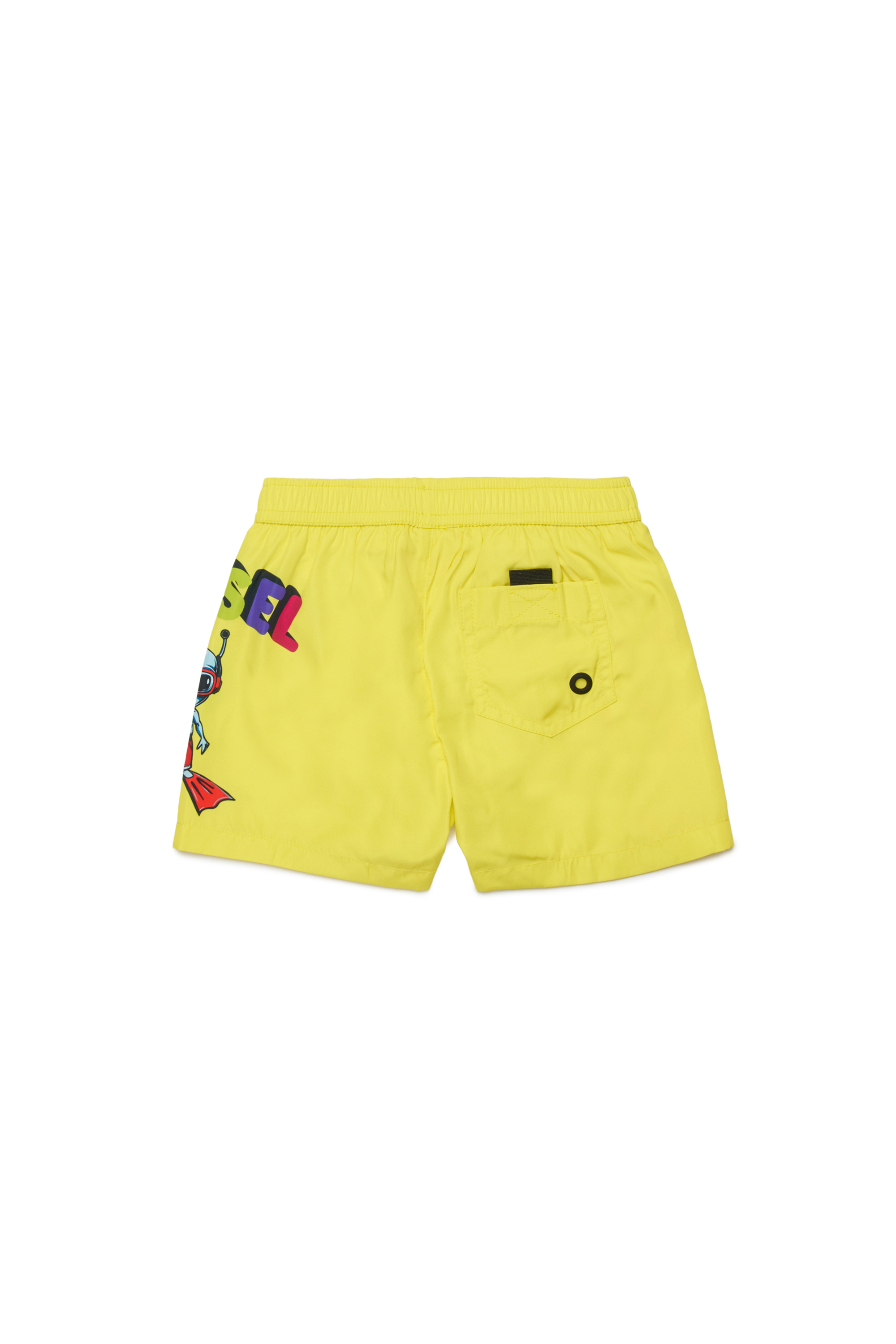 Diesel - MIRULYB, Man's Swim shorts with alien print in Yellow - 2