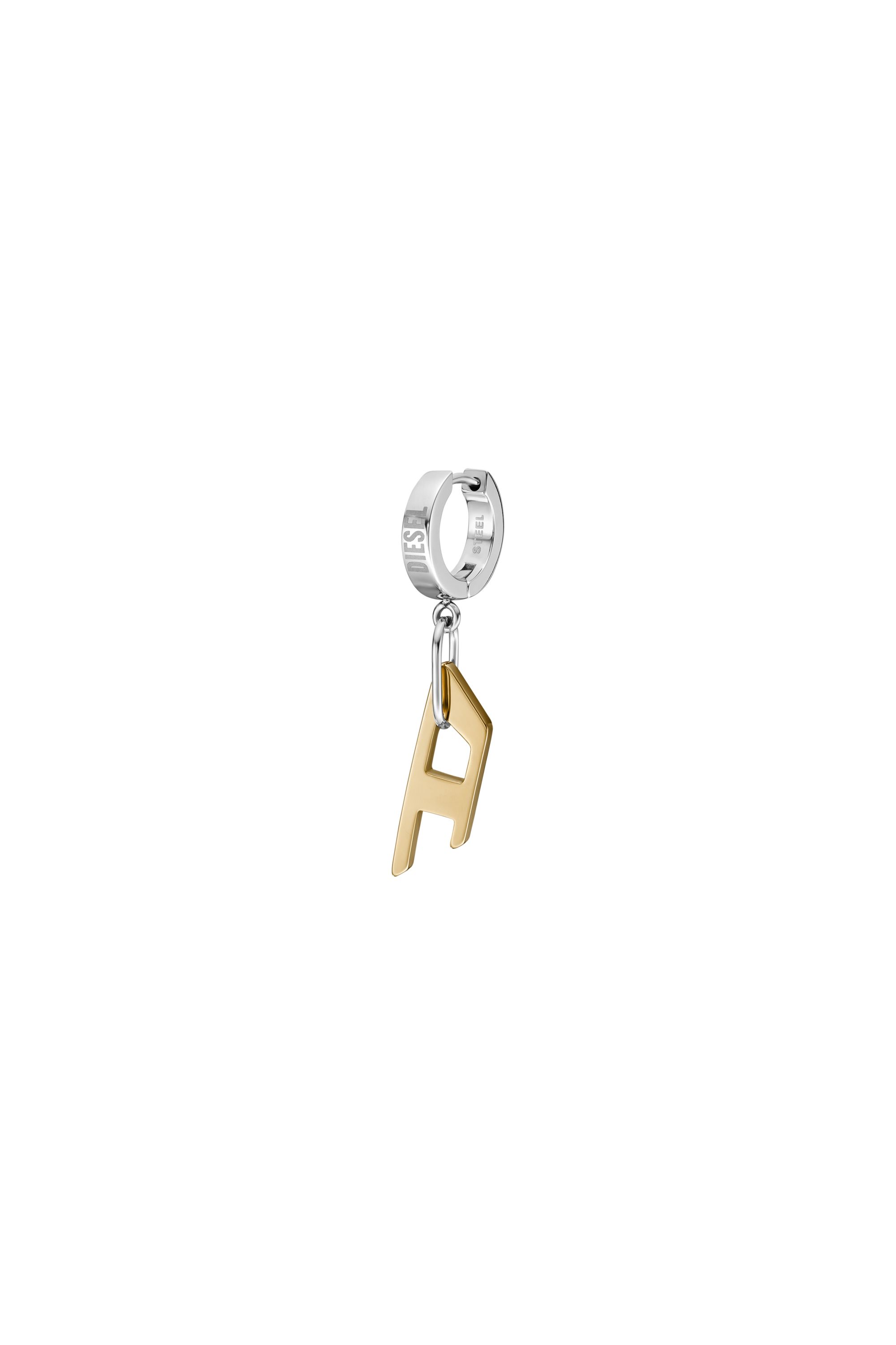 Diesel - DX1419, Unisex's Two-Tone Stainless Steel single hoop earring in Gold - 1