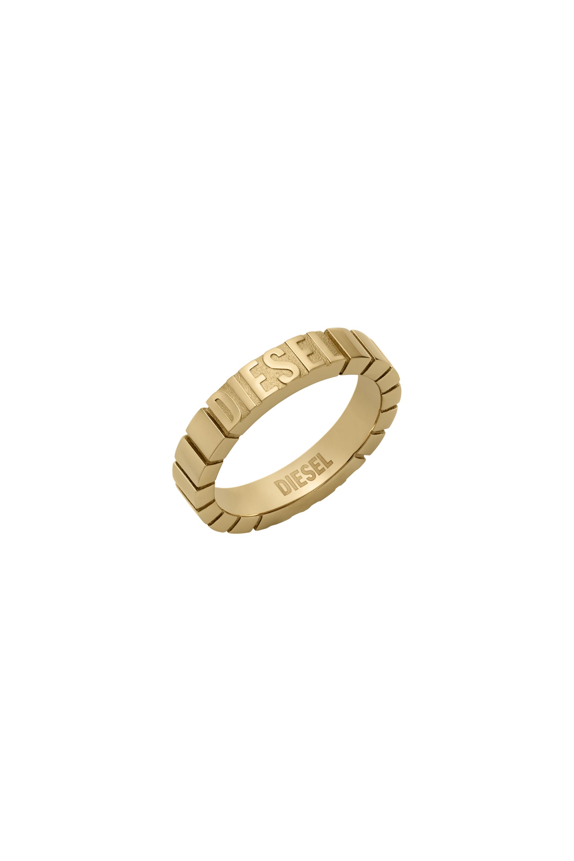 Diesel - DX1613710, Unisex's Stainless Steel Band Ring in Gold - 1