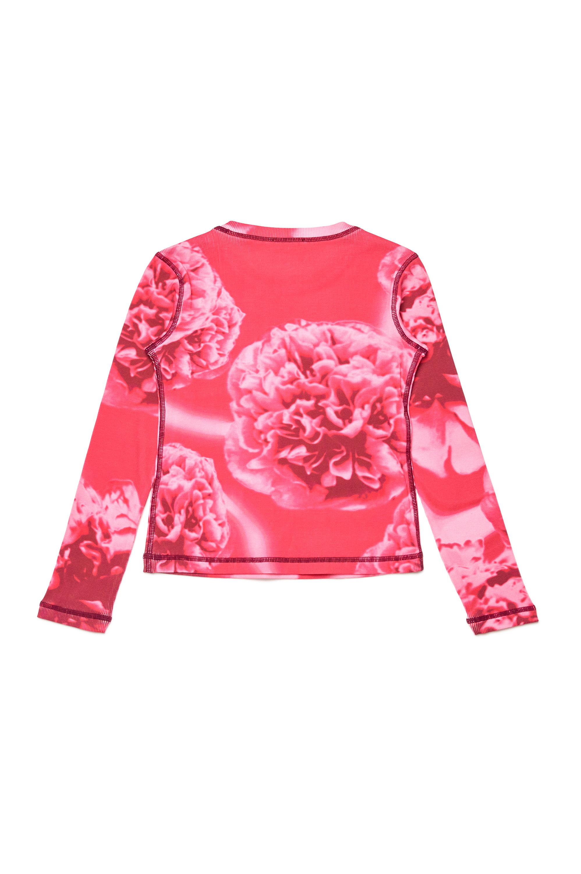Diesel - TCLAUDY, Woman Ribbed top with floral print in Pink - Image 2
