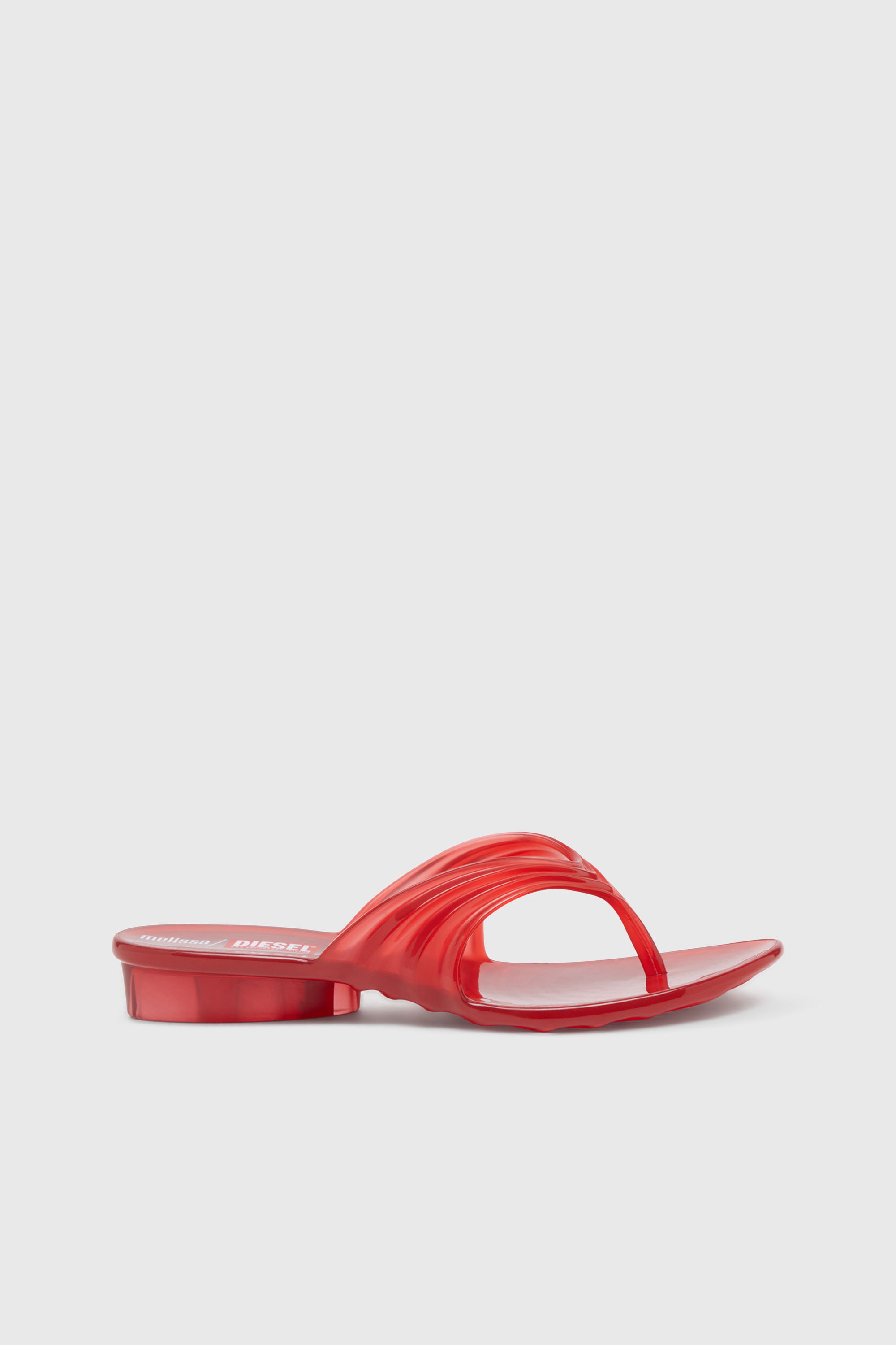 Diesel - MELISSA QUANTUM THONG, Woman's Sculptural flip-flops in Melflex&reg; in Red - 1