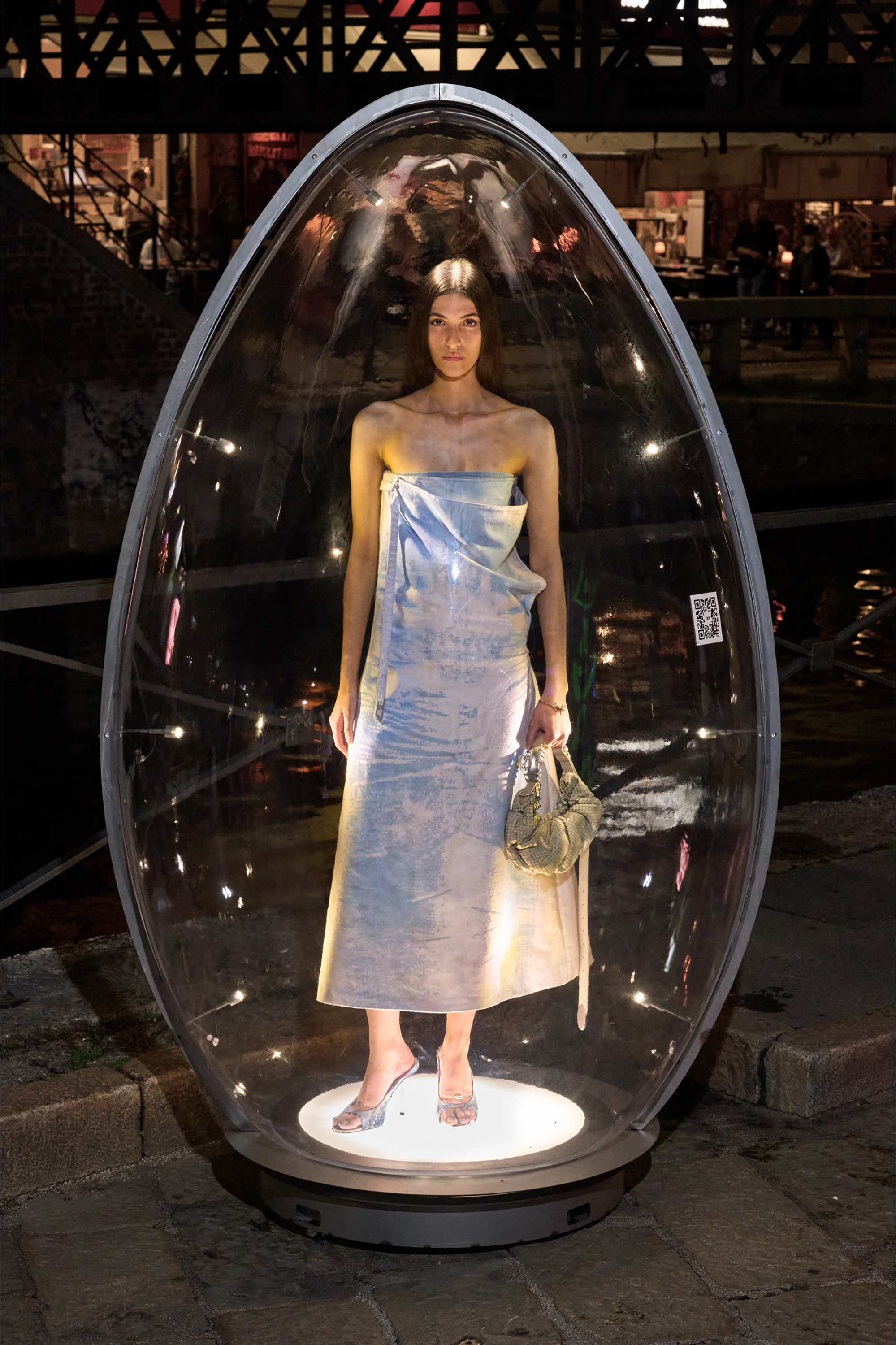 Diesel - D-DIAM'S-SA-40, Woman's D-Diam's-Low denim mule with floating Oval D in Blue - 7