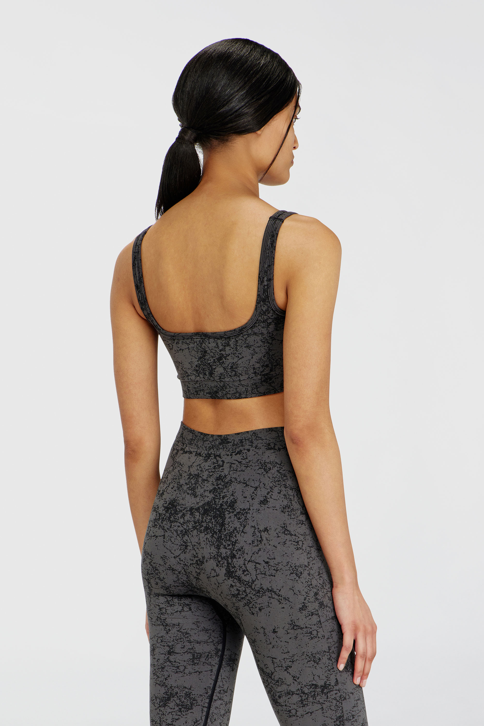 Diesel - HELLA-UTLT, Woman's Sports bra with utilitarian print in Dark grey - 4
