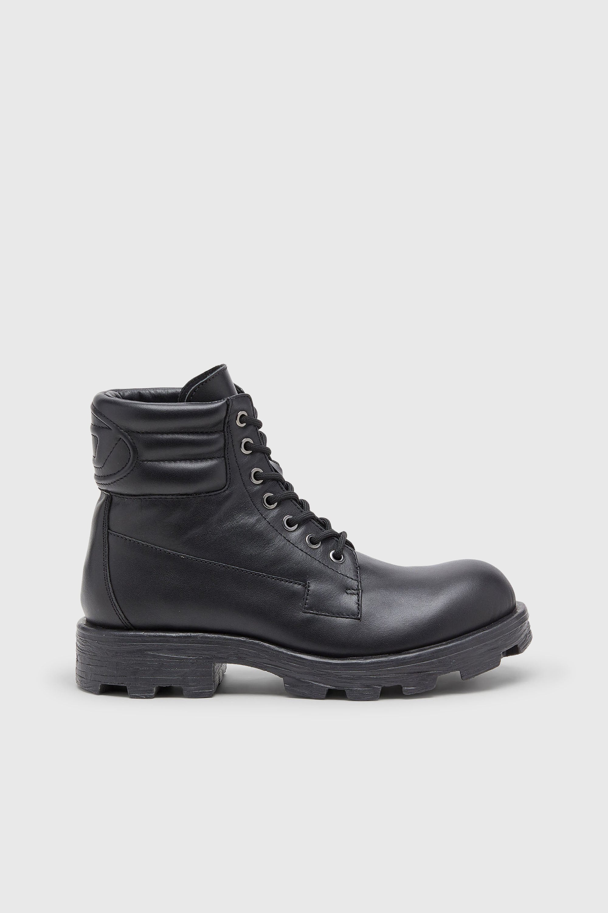 Diesel - D-HAMMER LACE UP, Man's D-Hammer - Combat boots in leather in Black - 1