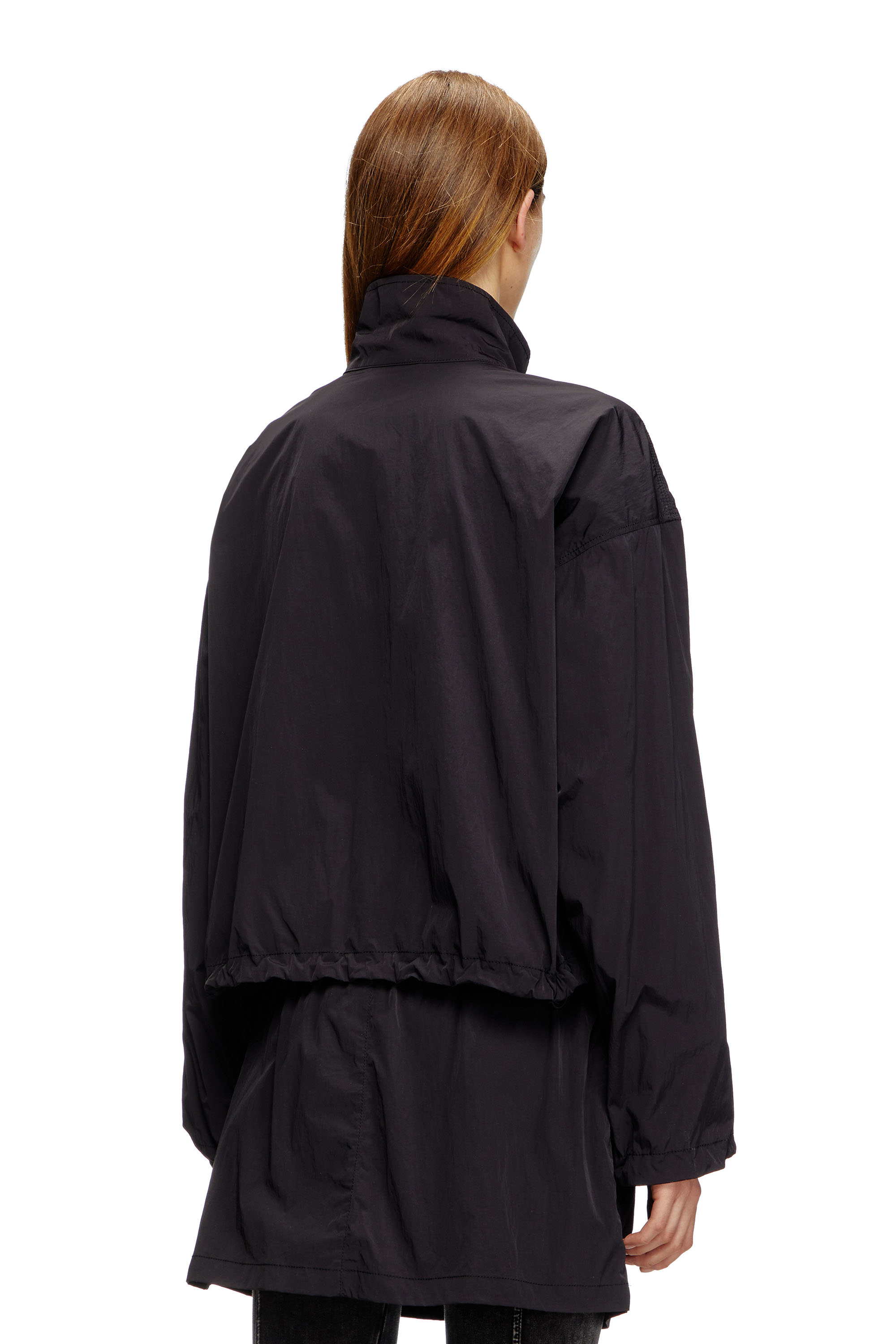 G-LEAM, Black Diesel - G-LEAM, Woman's Windbreaker in compact nylon in Black - 4