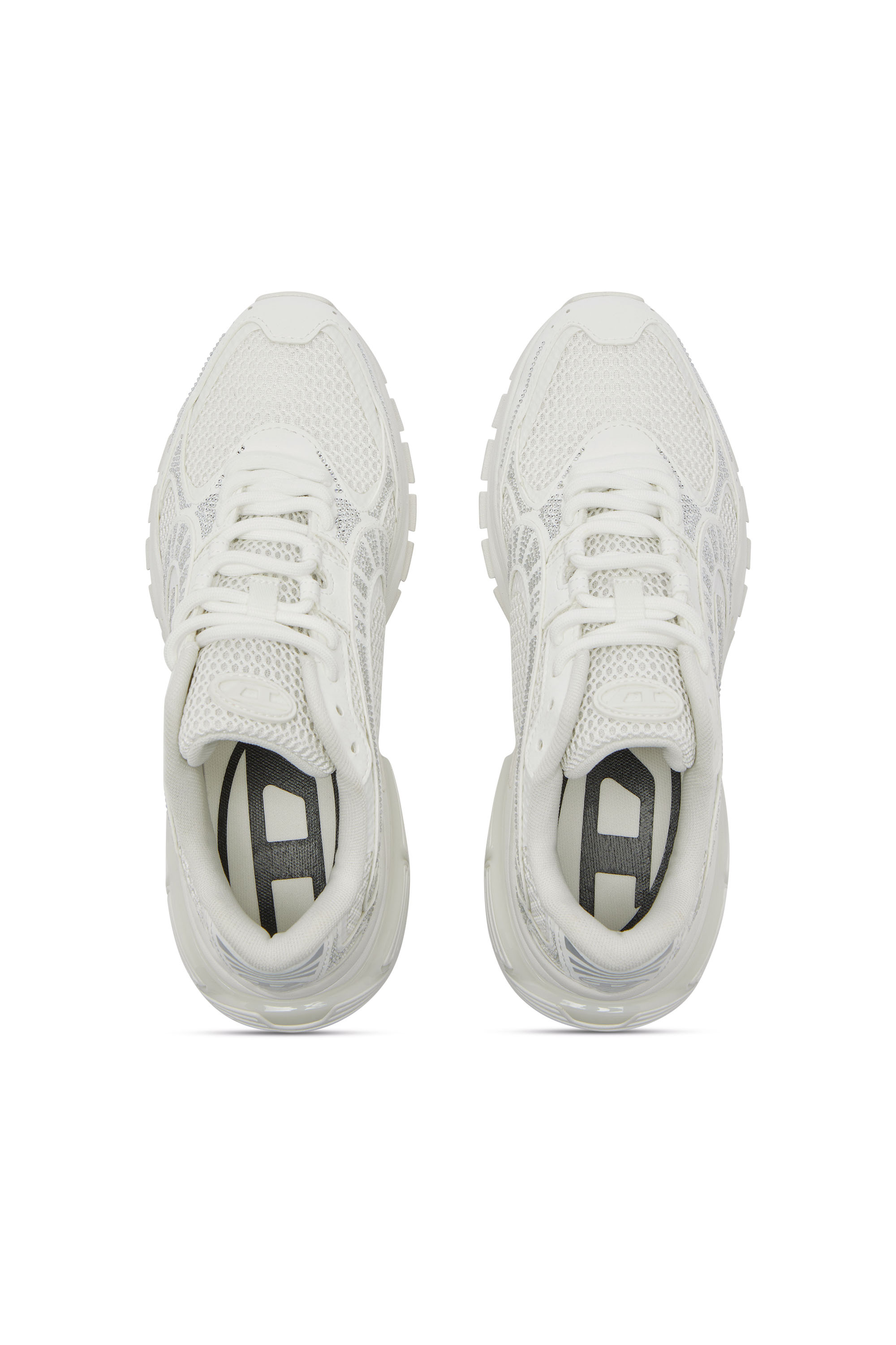 Diesel - S-PRO-V-DENSE LOW W, Woman's S-Pro-V-Dense - Mesh sneakers with crystals in White - 4