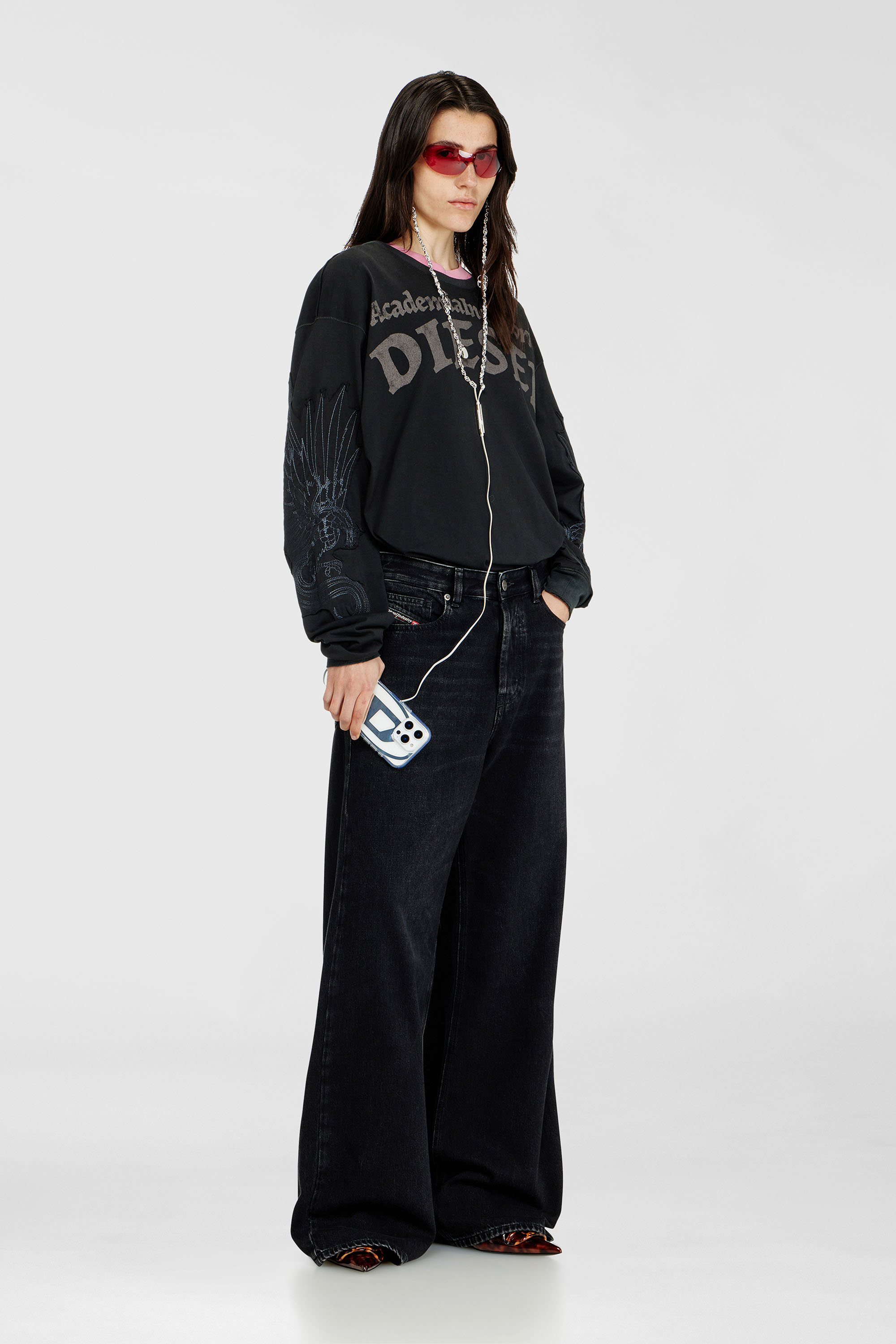 Diesel - Unisex's Relaxed Jeans 1996 D-Sire 09P09, Black/Dark grey - 1
