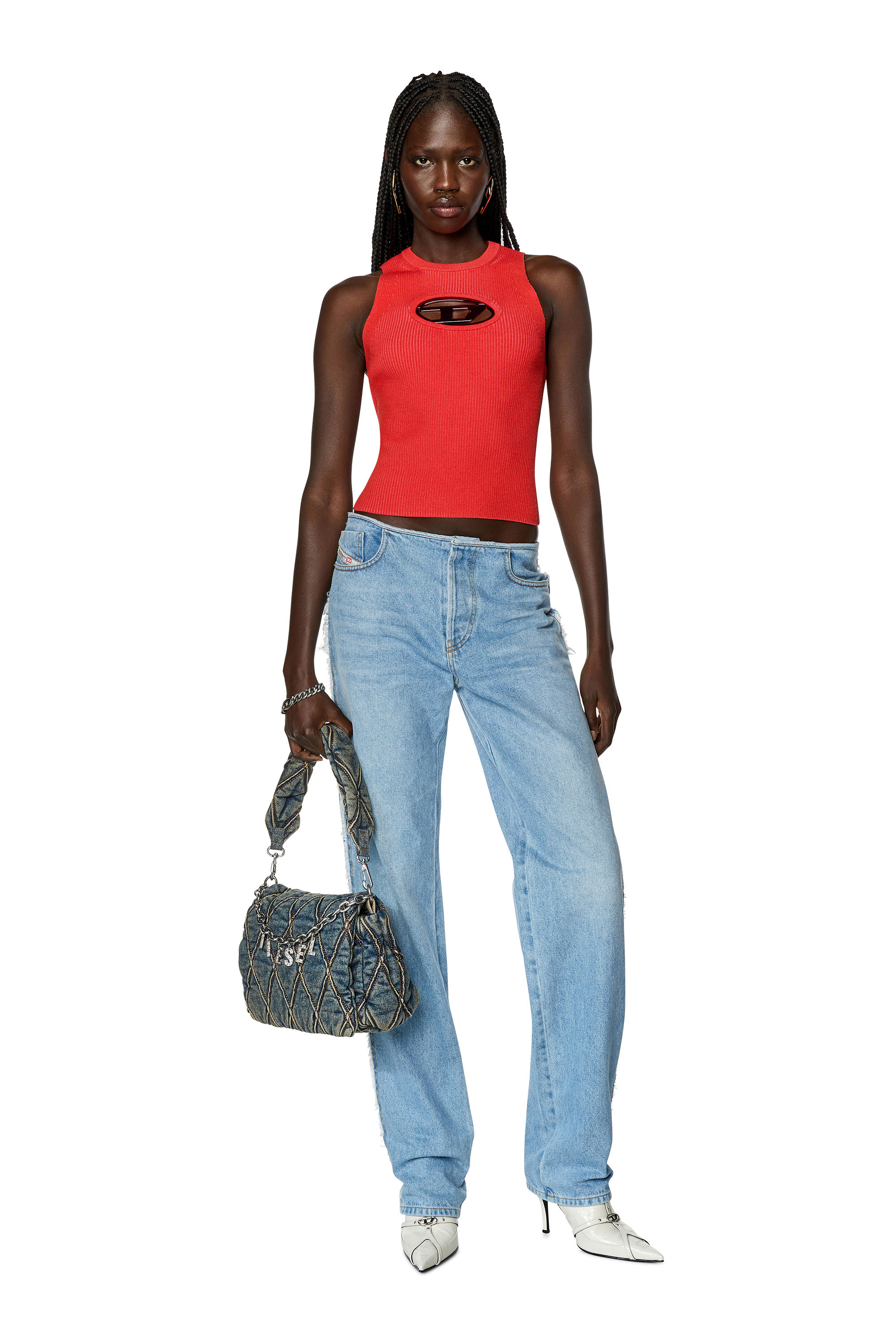 Diesel - D-Ark 0HLAC Straight Jeans, Light Blue - Image 4