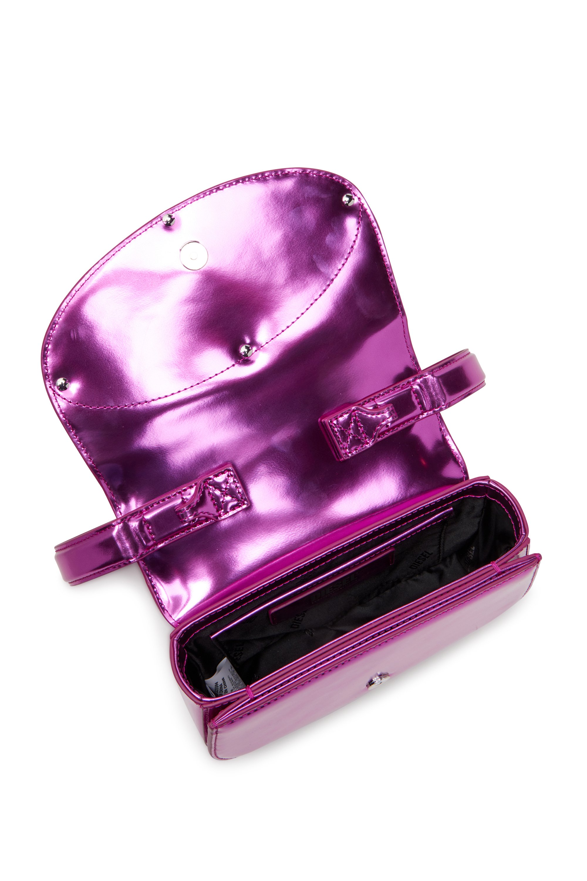 Diesel - 1DR, Woman's 1DR-Iconic shoulder bag in mirrored leather in Hot pink - 4