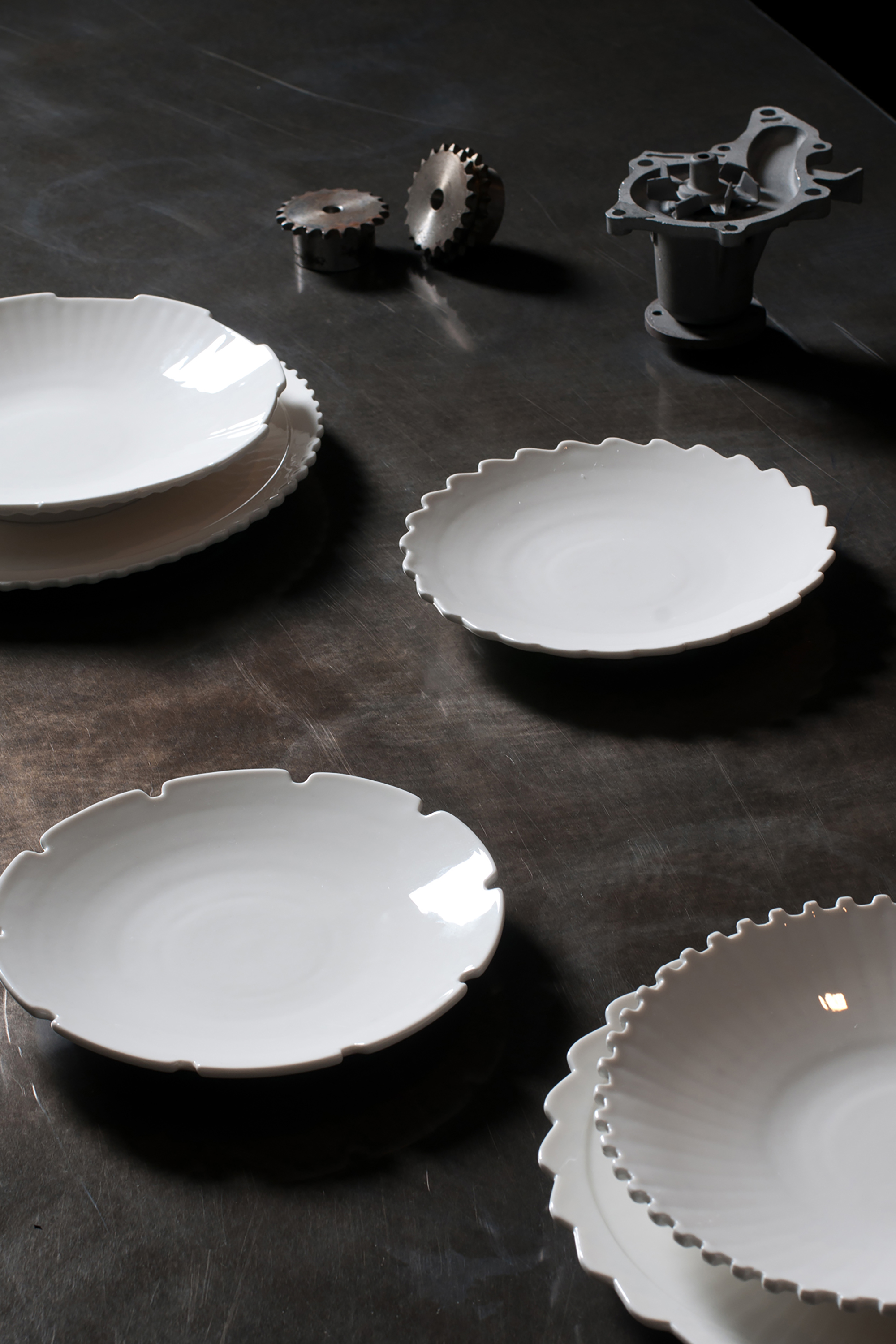 Diesel - 10989 MACHINE COLLEC, Unisex's Porcelain soup plate in White - 3