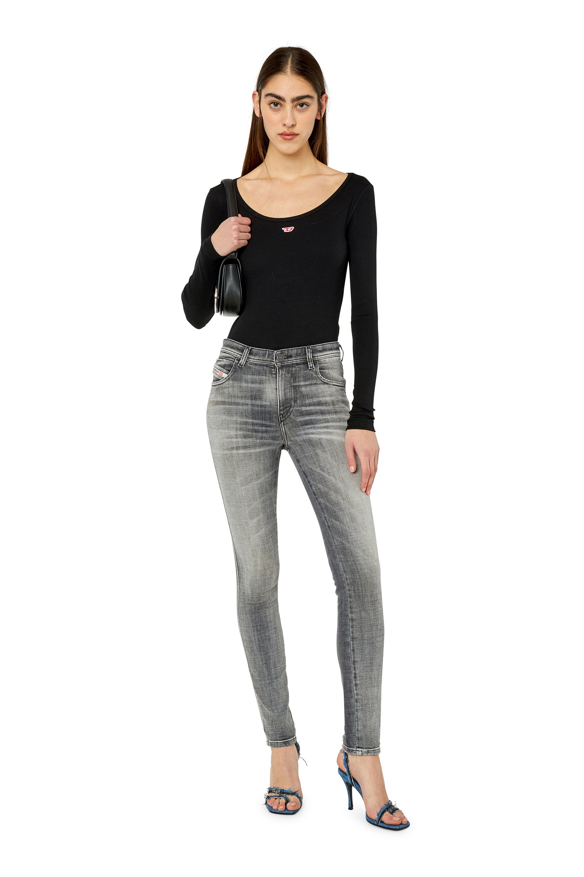 Diesel - Skinny Jeans 2015 Babhila 09E71, Grey - Image 1