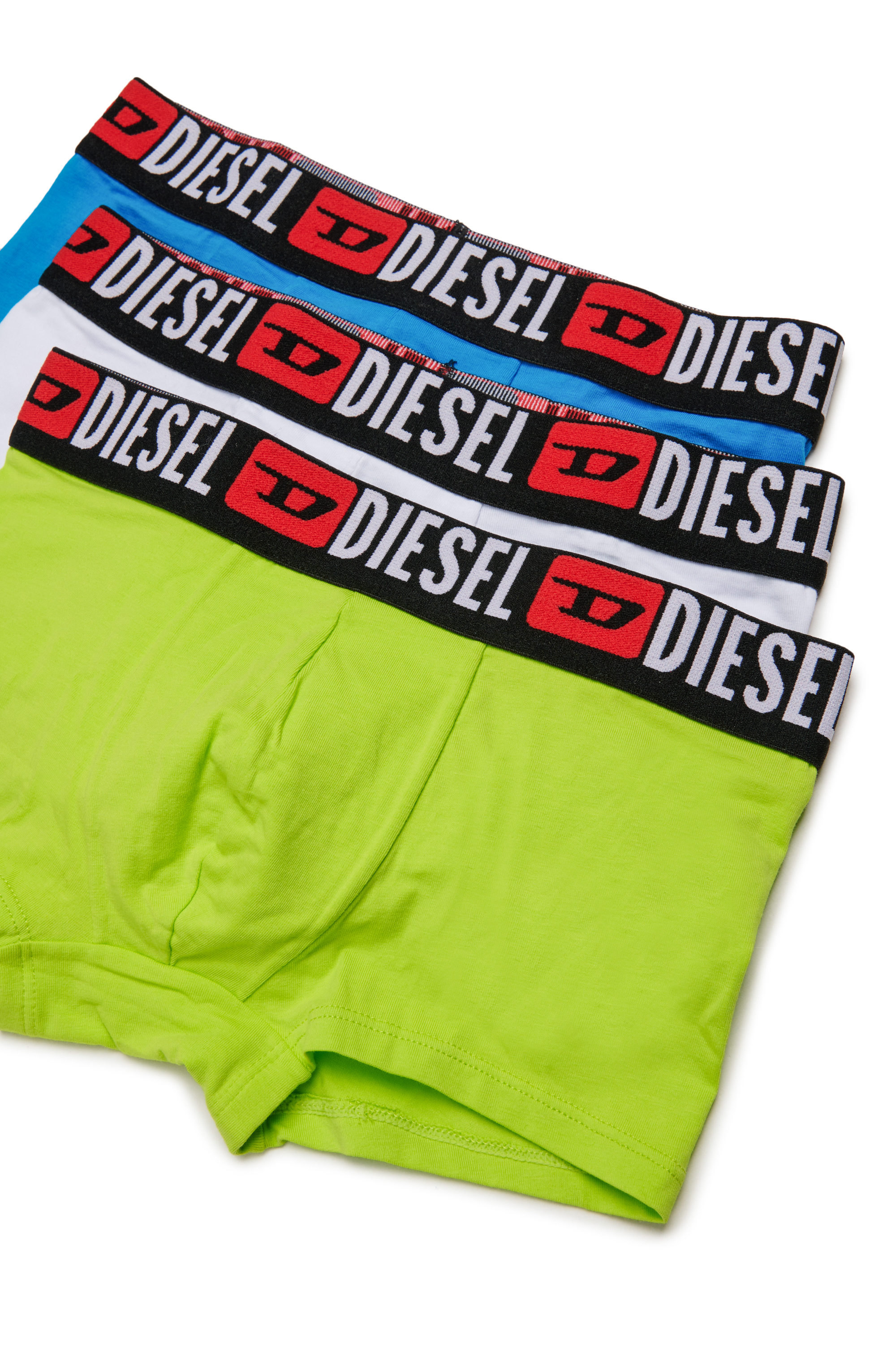 Diesel - UM-UGERDTRIPACK-DE, Man's Three-pack boxers in stretch cotton in Green/Blue - 4