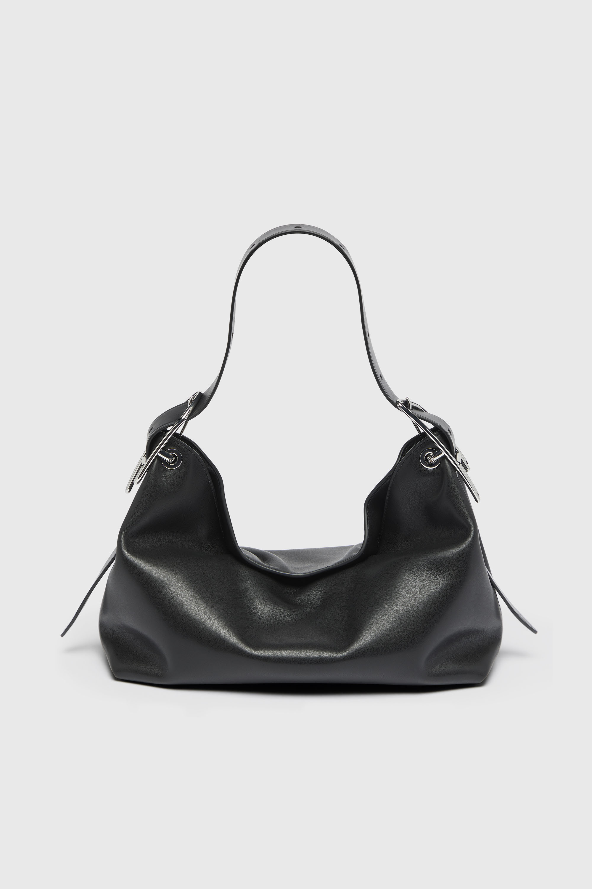 Diesel - D-LINE HOBO S, Woman's D-Line-Leather shoulder bag in Black - 1