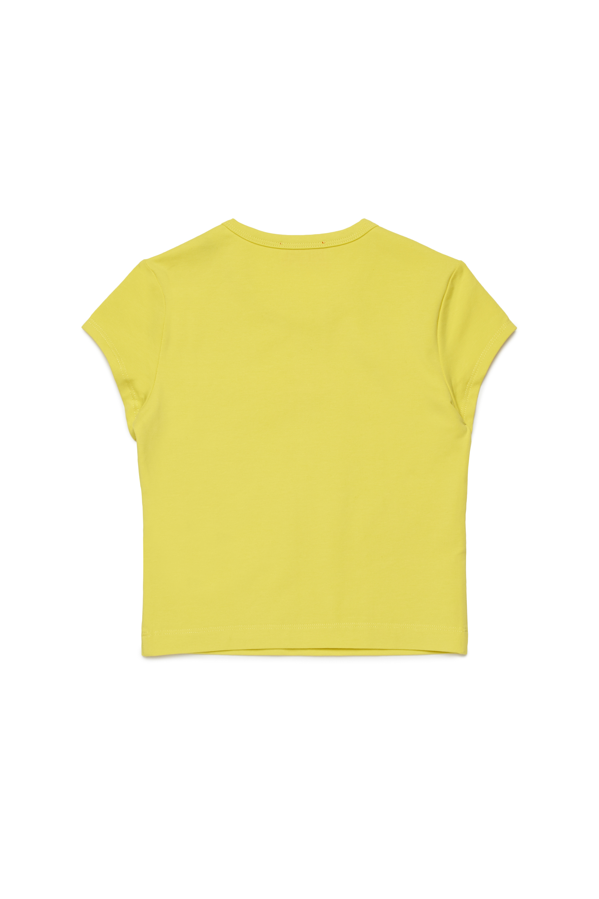Diesel - TANGIE, Woman's T-shirt with cut-out Oval D logo in Yellow - 2