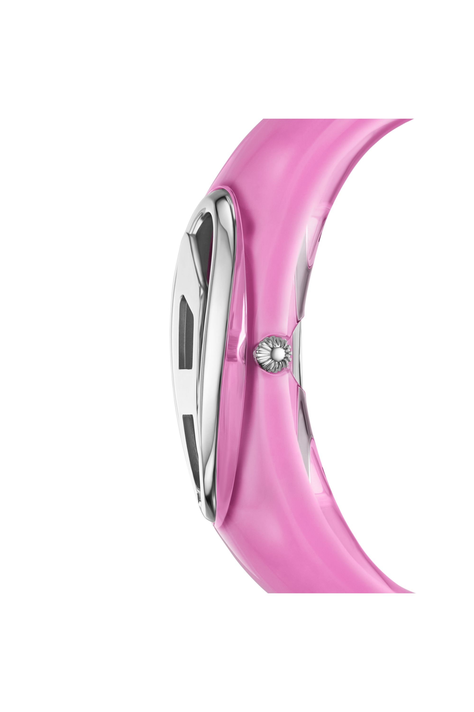 Diesel - DZ5617 WATCH, Woman's Diesel Wonder-D Two-Hand Pink Nylon Resin Watch in Pink - 3