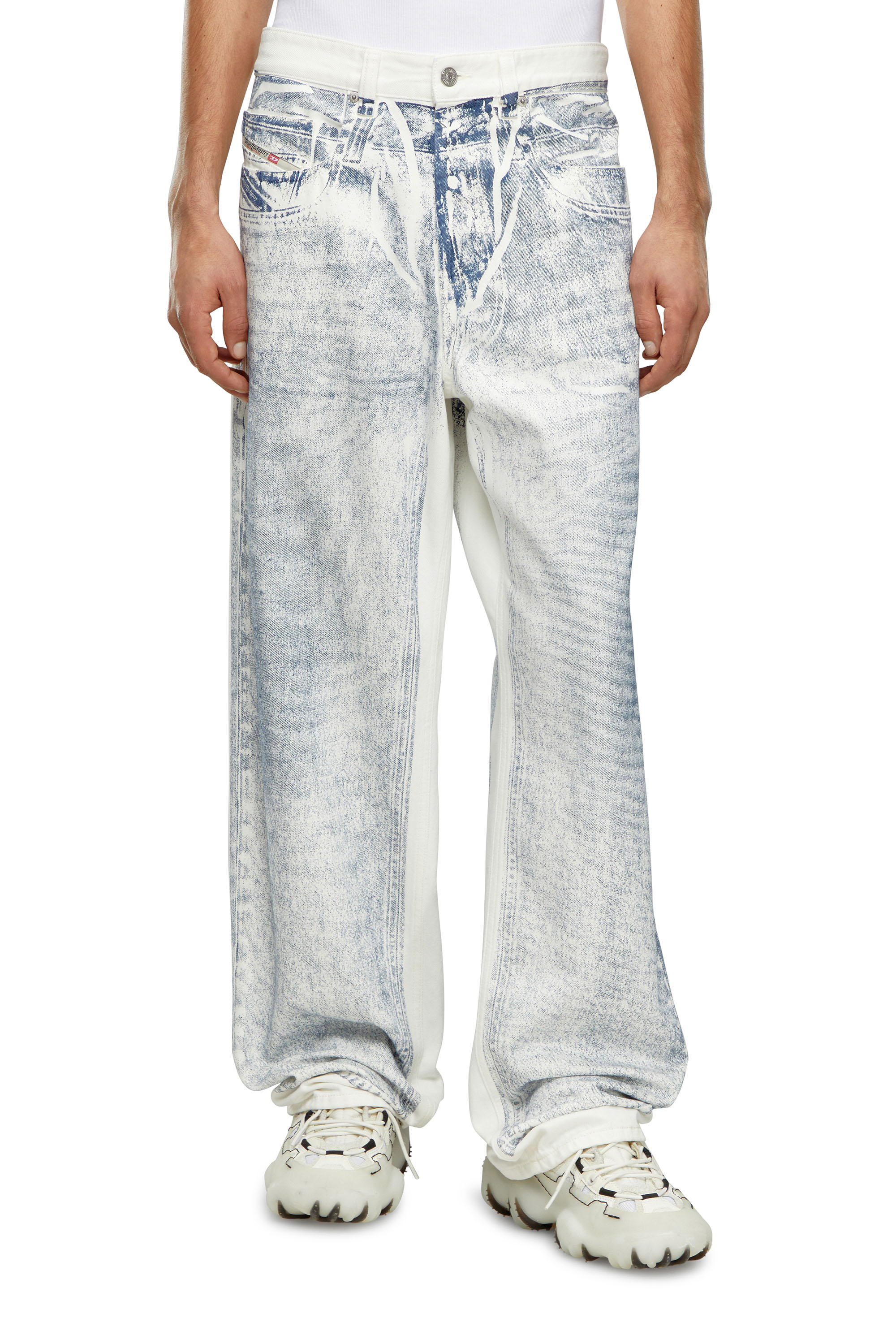 Diesel - Man Straight Jeans 2001 D-Macro 09I73, White - Image 1