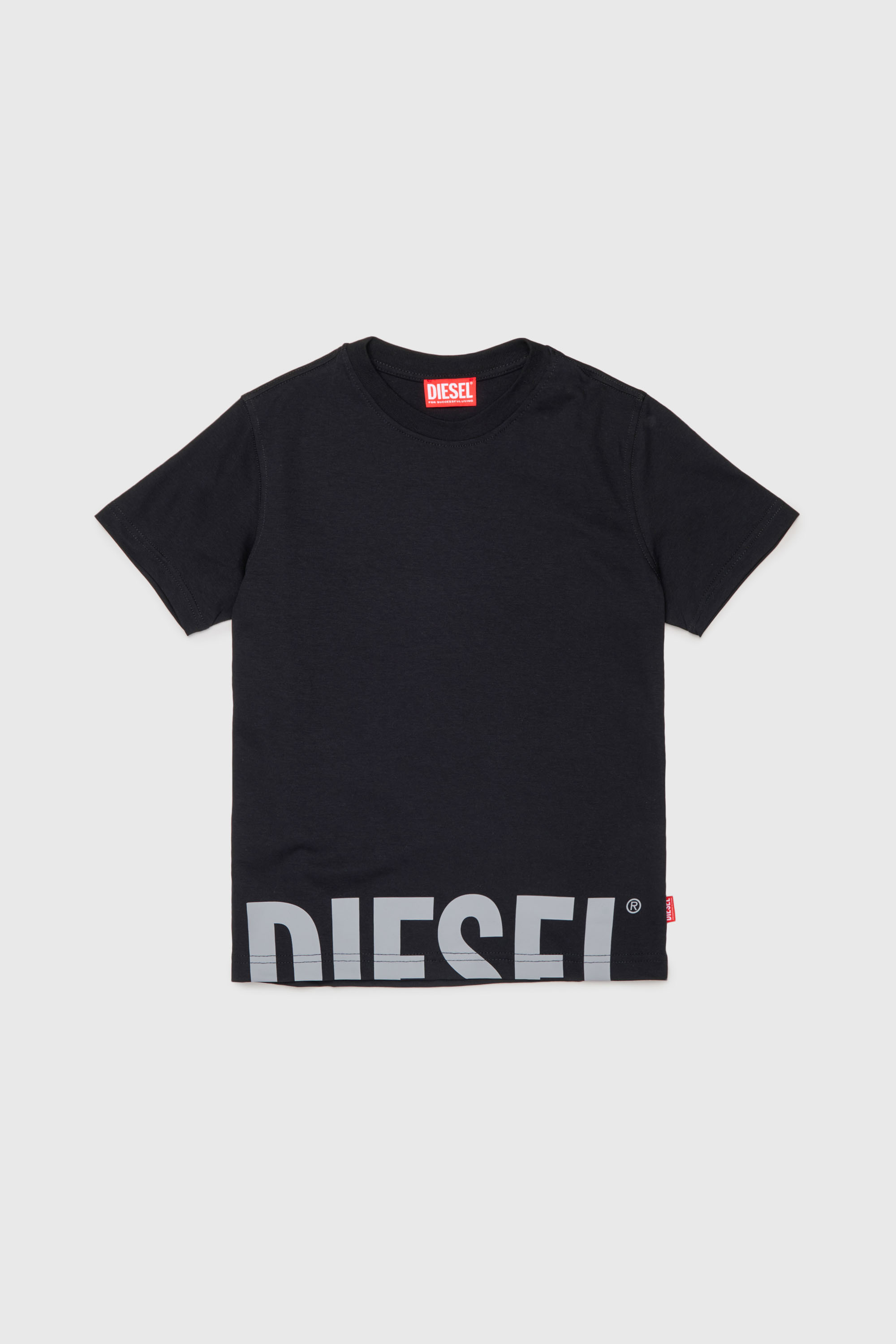 Diesel - TPRES, Man's T-shirt with cut-off logo in null - 1