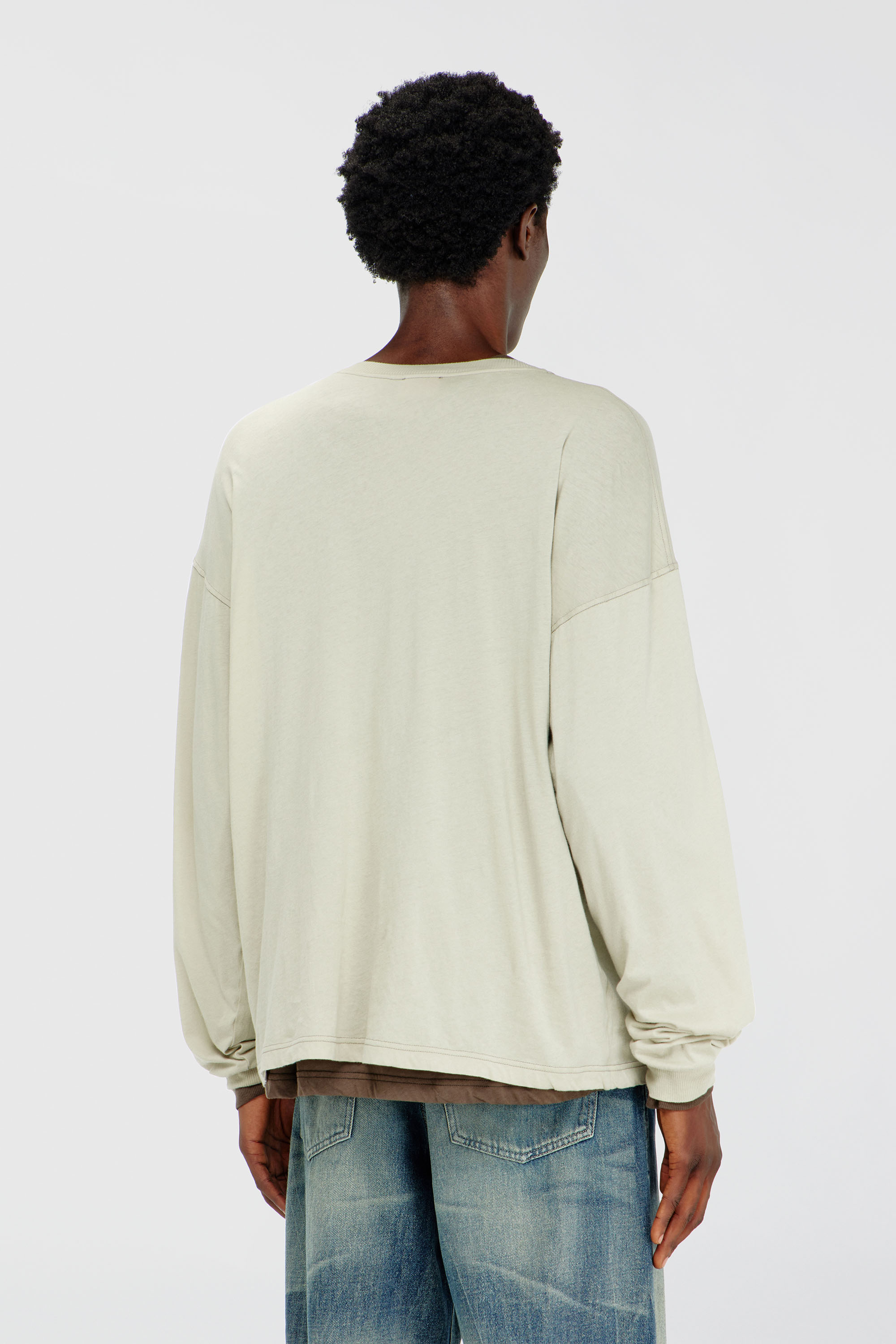 Diesel - T-BOXT-LS-AA1, Man's Long sleeve T-shirt with Phoenix graphic in Beige - 4