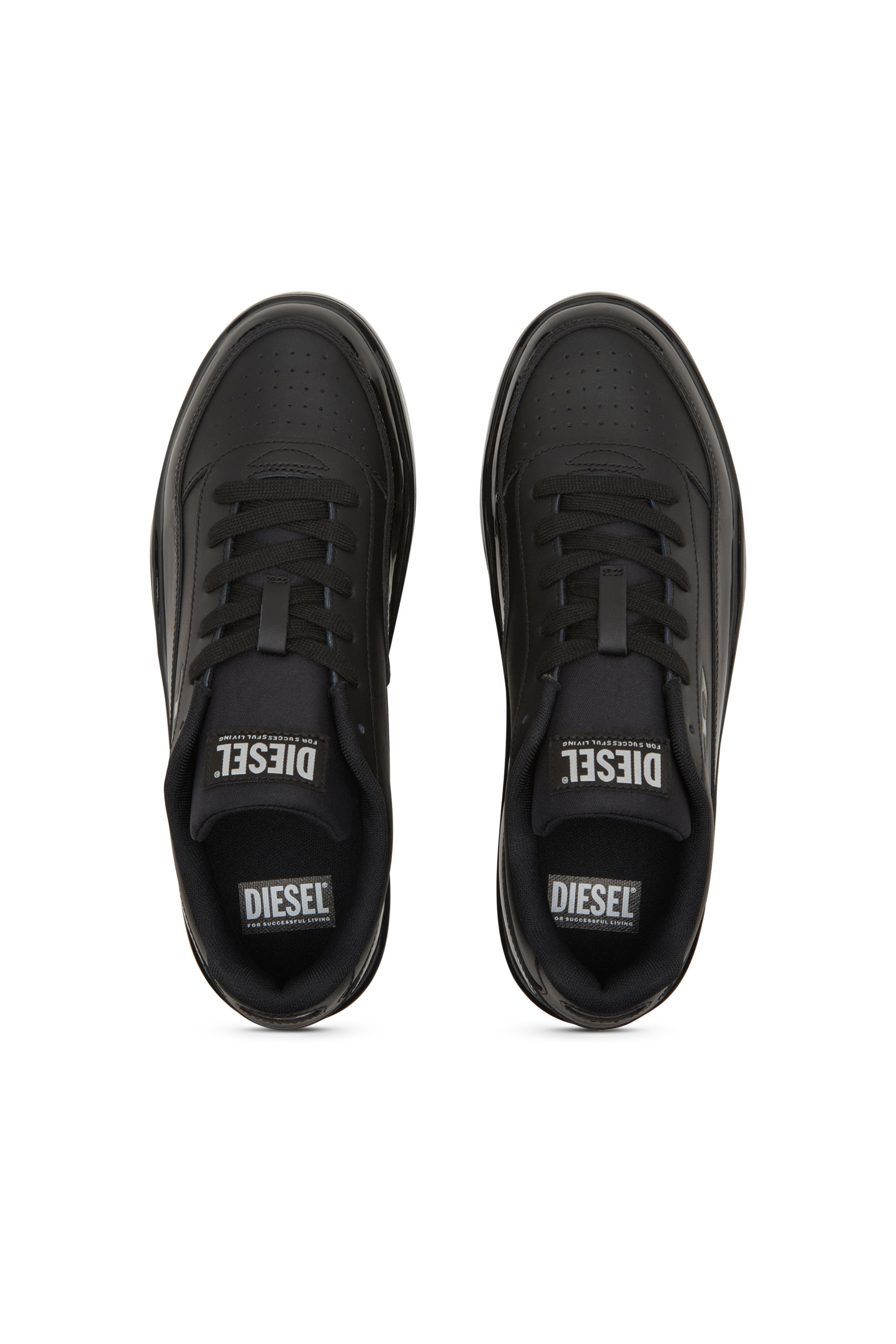 Diesel - S-TRACKER-D LOW, Man's S-Tracker-D-Silicone-dipped leather sneakers in Black - 6