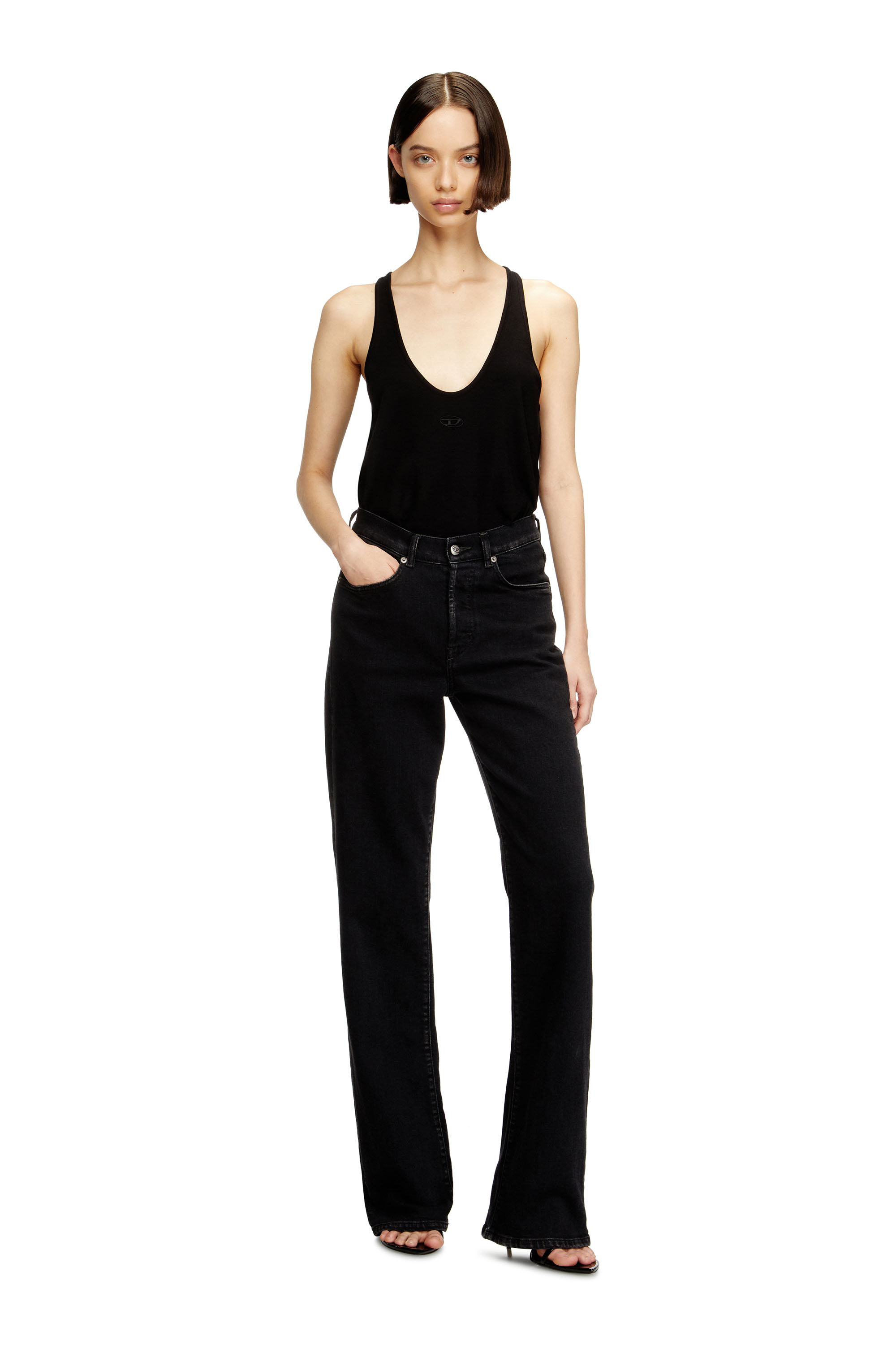 Diesel - Woman's Regular Jeans 1971 D-Sent 09N89, Black/Dark grey - 2