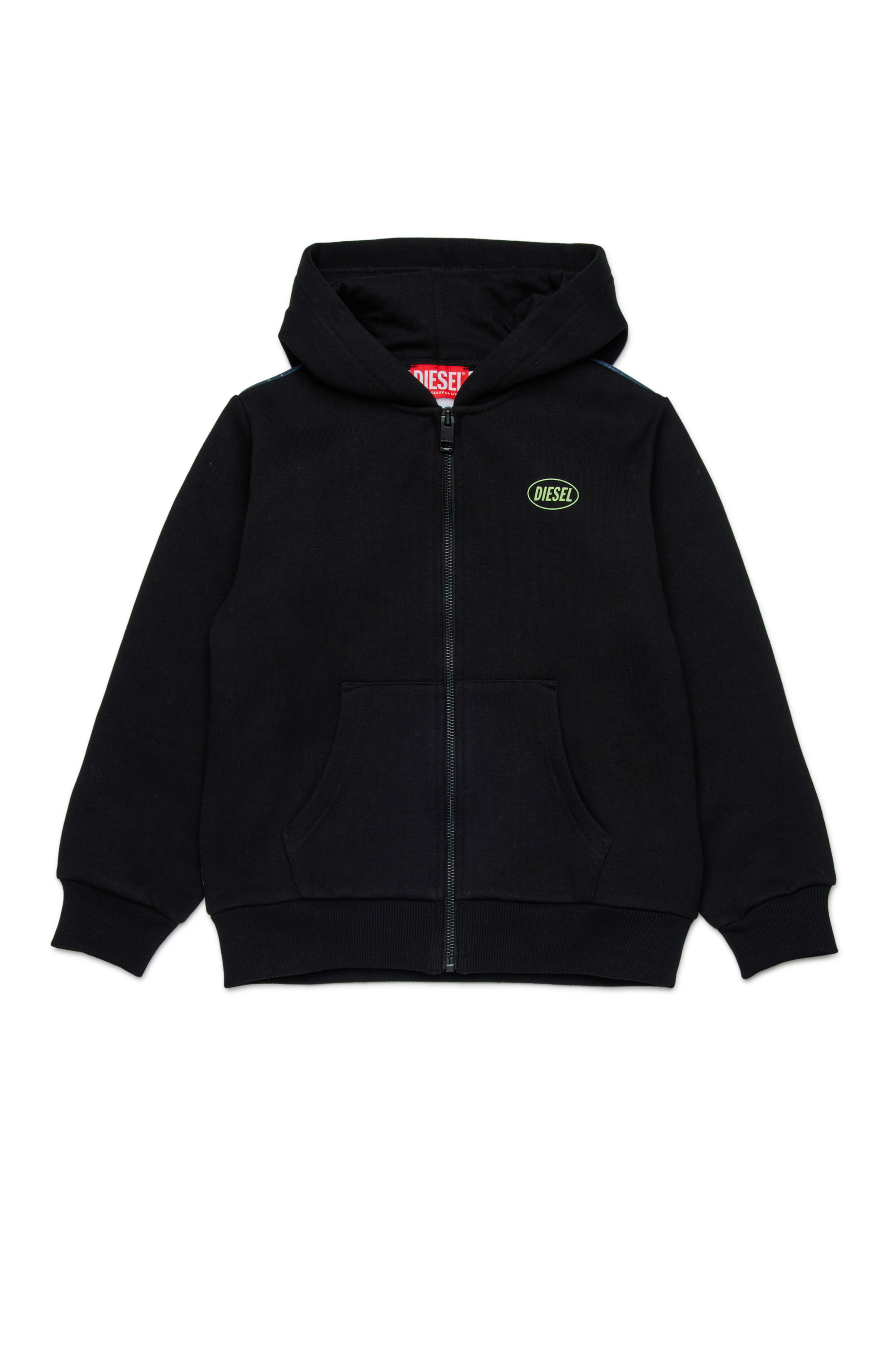 Diesel - SWAMP OVER, Man's Cotton sweatshirt with graphic print in Black - 1