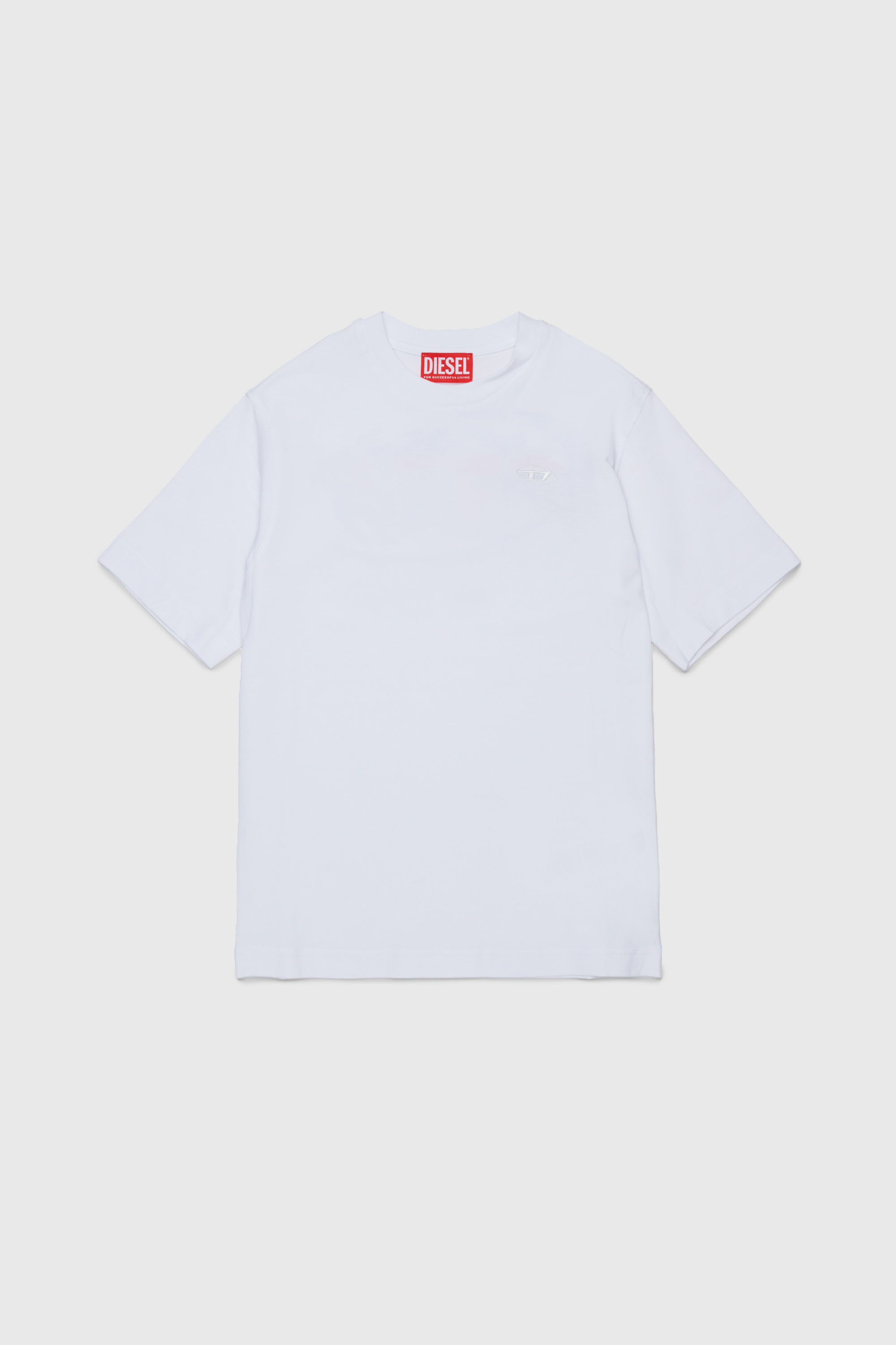T-shirt with Oval D embroidery and flock print