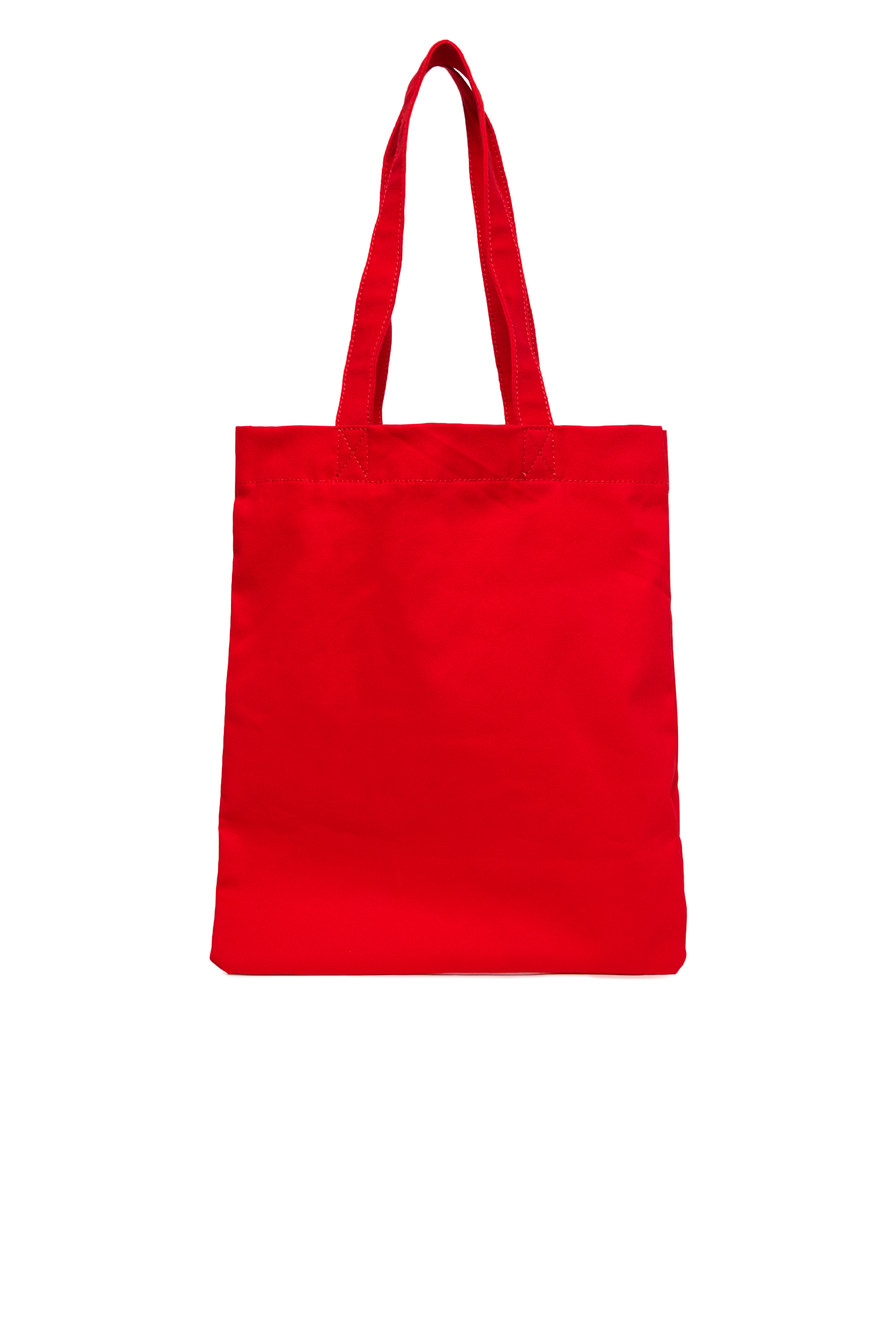 Diesel - WRELD, Woman's WRELD-Canvas bag with maxi logo print in Red - 2