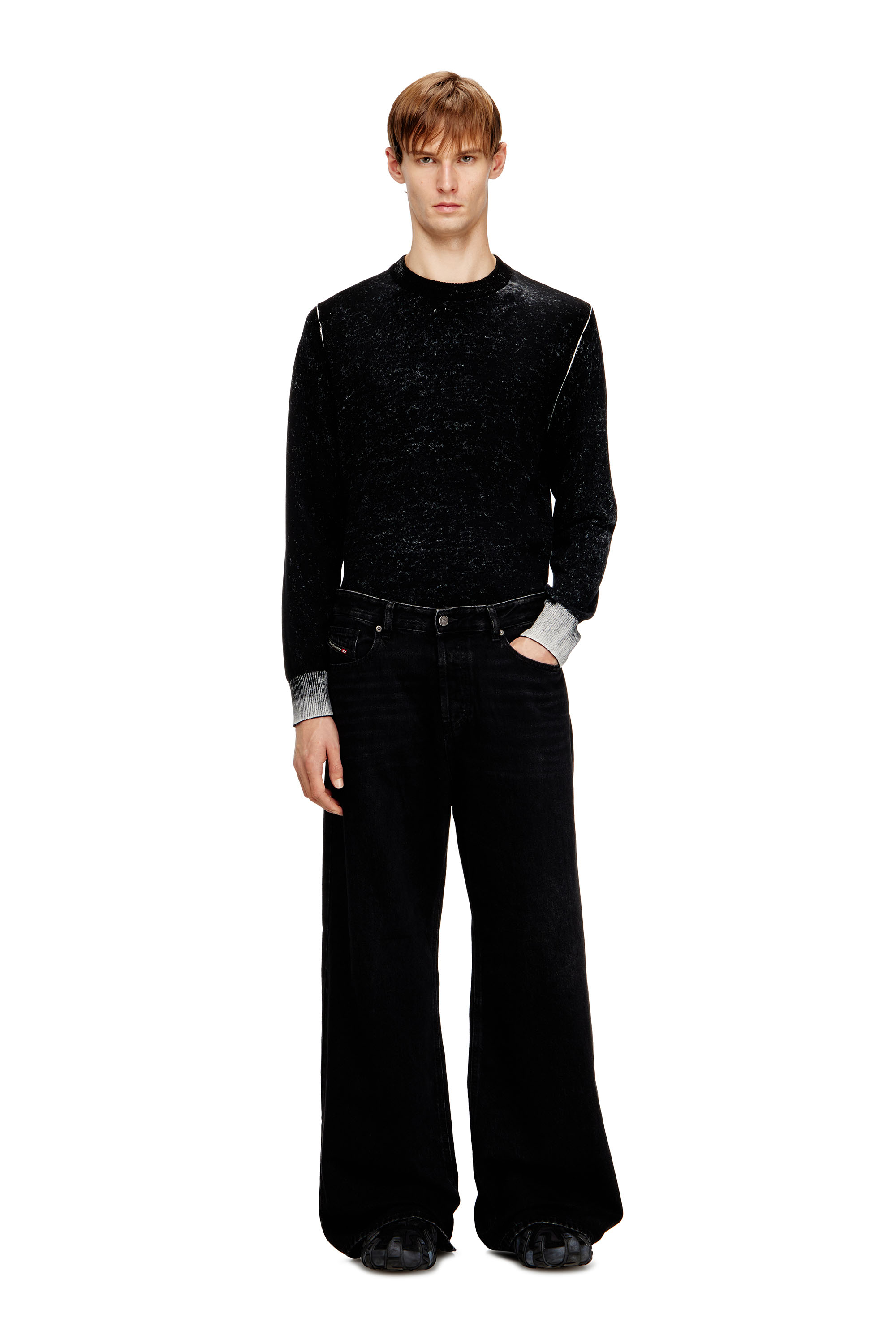 Diesel - Unisex's Relaxed Jeans 1996 D-Sire 09P09, Black/Dark grey - 7