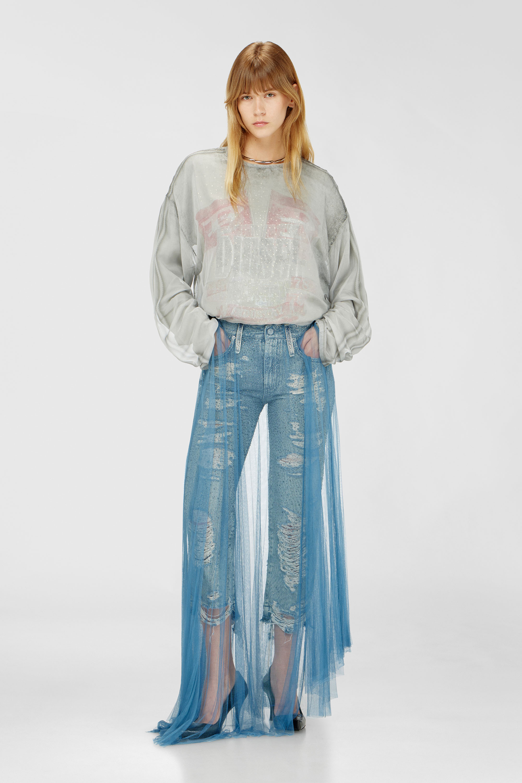 Diesel - Woman's Regular Jeans D-Aisi 0DBER, Medium blue - 1