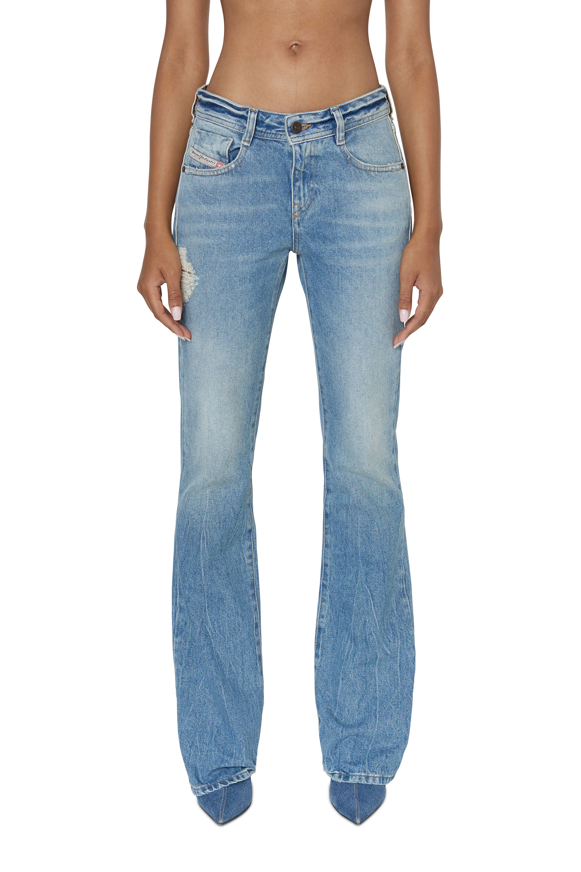 Diesel - 1969 D-EBBEY 09D98 Bootcut and Flare Jeans, Light Blue - Image 1