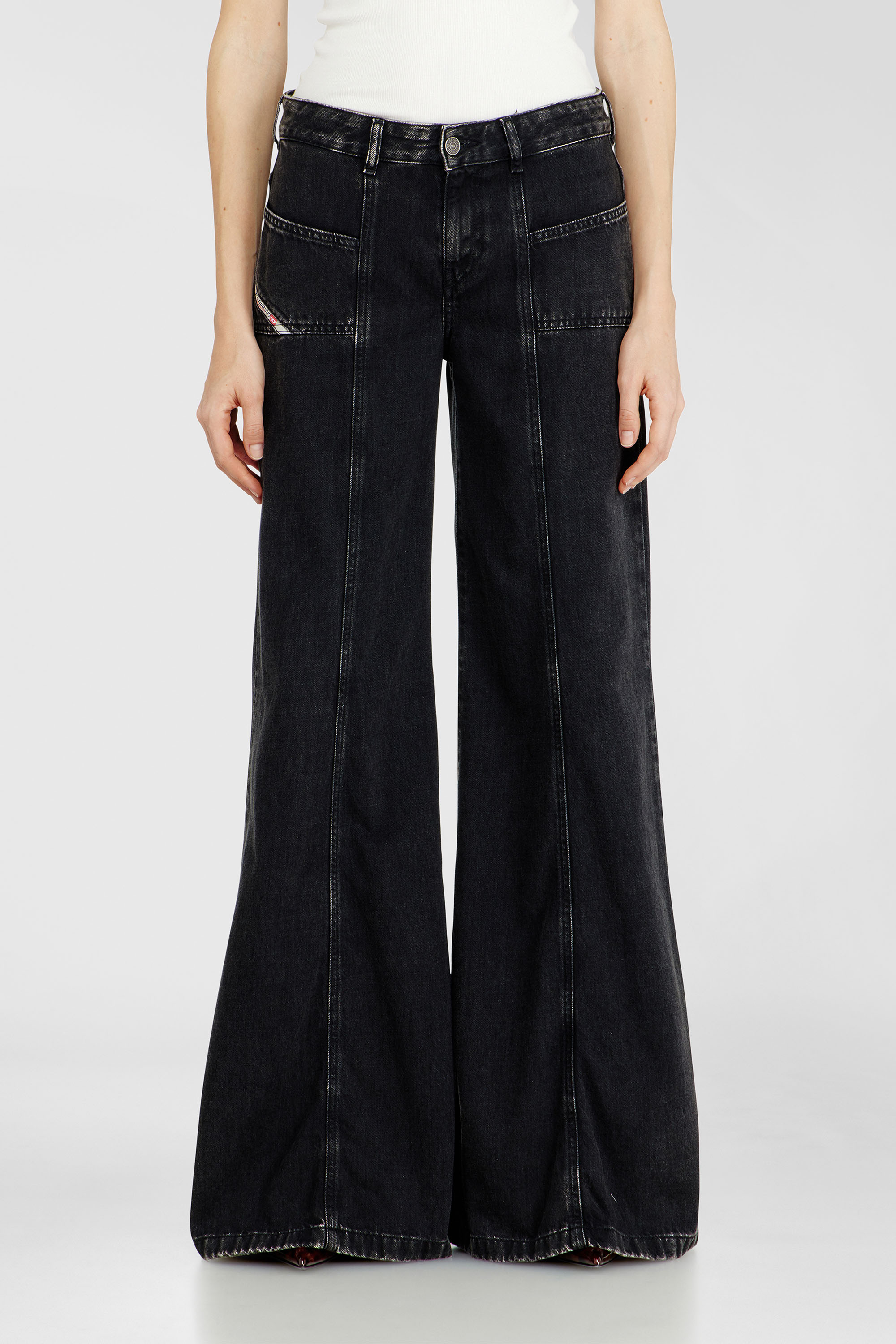 Diesel - Woman's Flare Jeans D-Akii 068HN, Black/Dark grey - 4