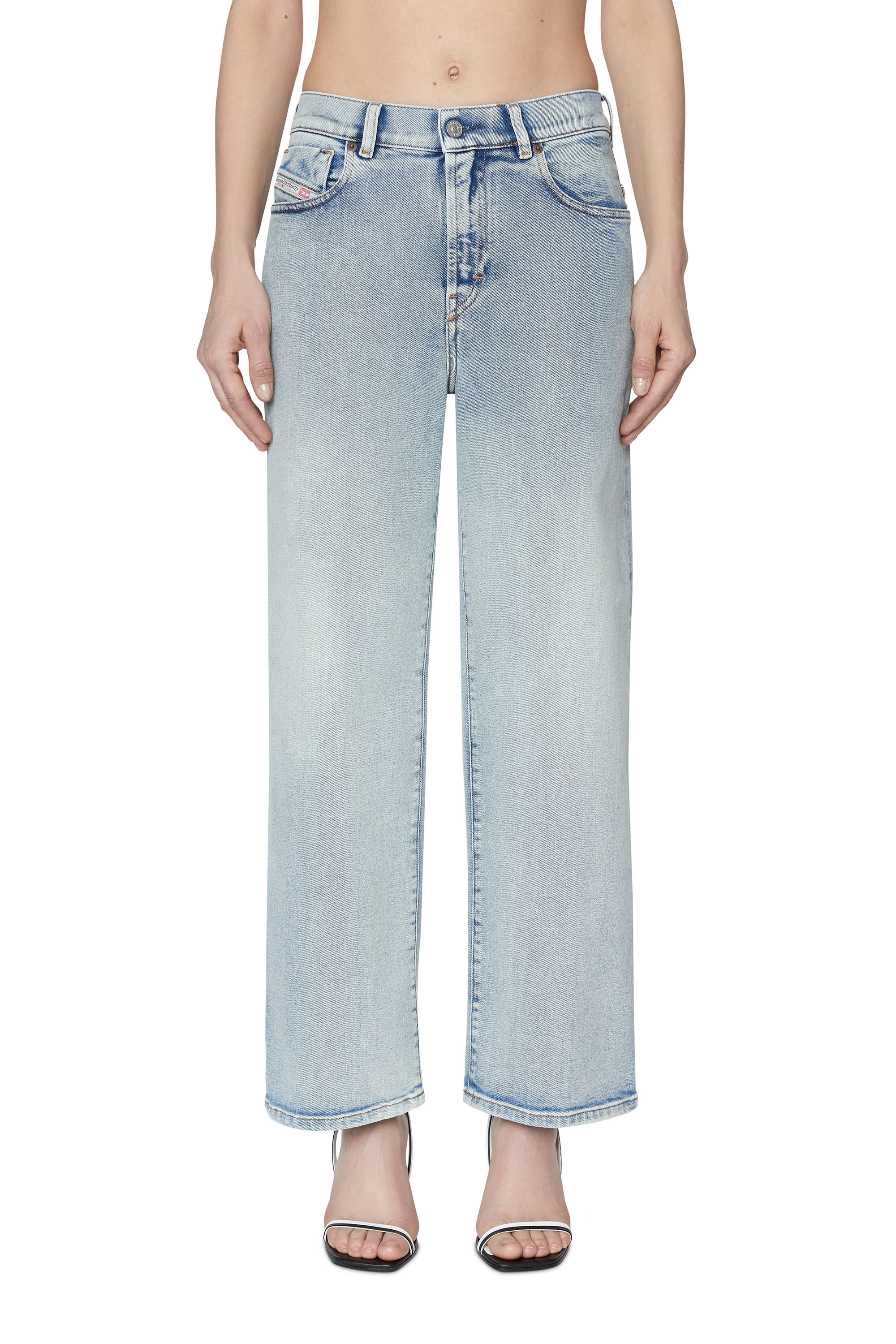 2000 09C08 Bootcut and Flare Jeans, Light Blue - Jeans