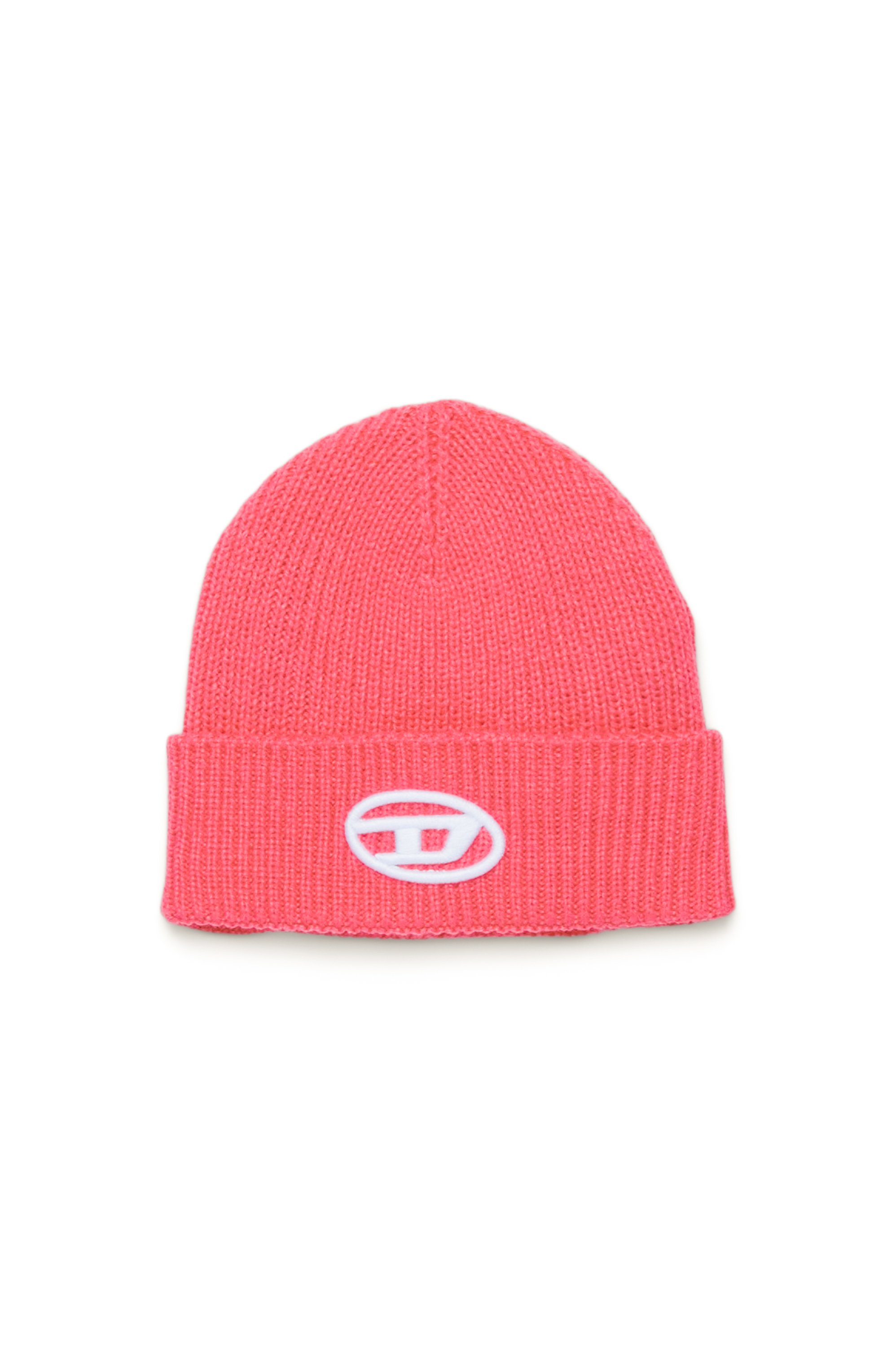 Diesel - FMARCOB, Unisex's Beanie with Oval D embroidery in Pink - 1