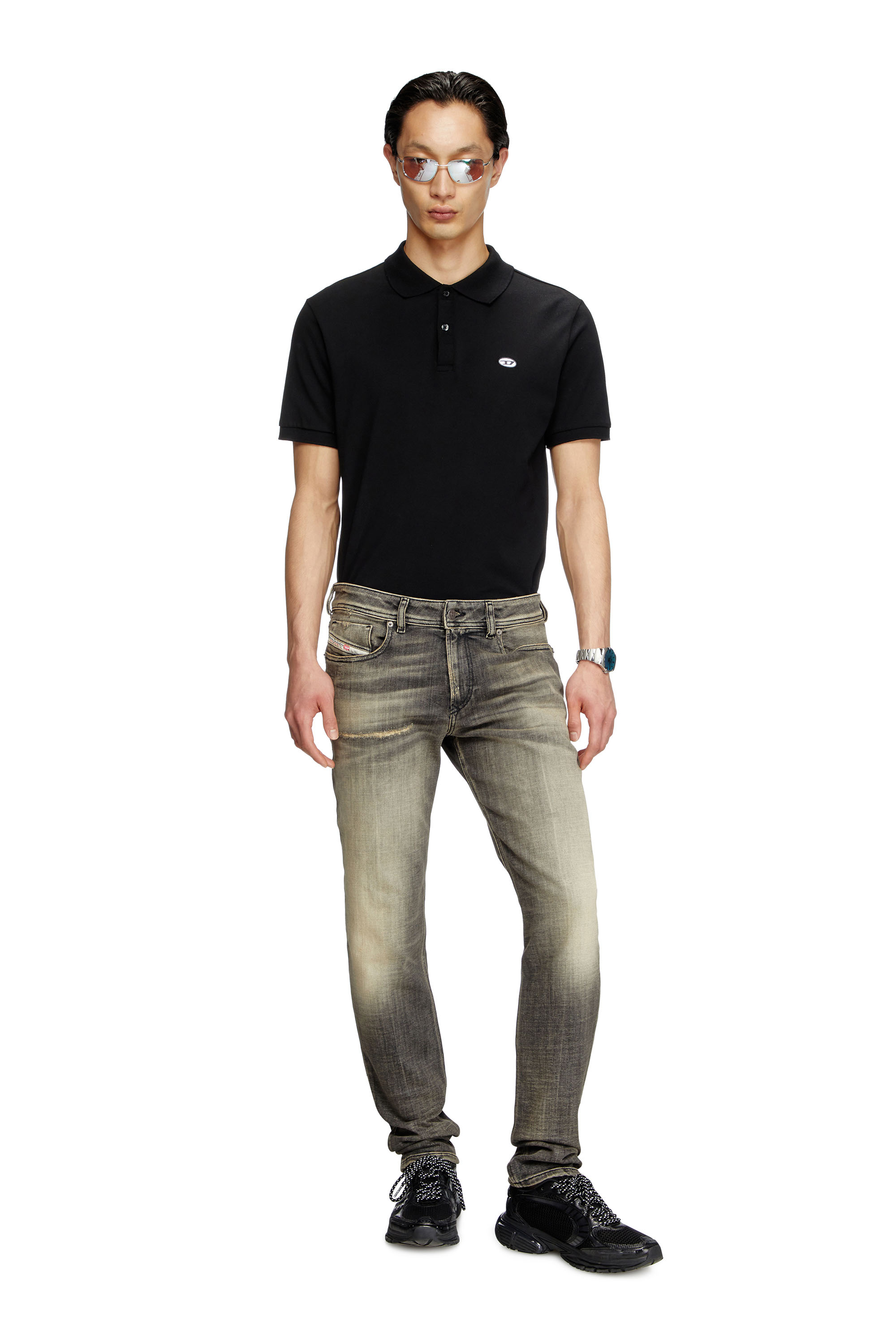 Diesel - Man's Skinny Jeans 1979 Sleenker 09K54, Black/Dark grey - 1