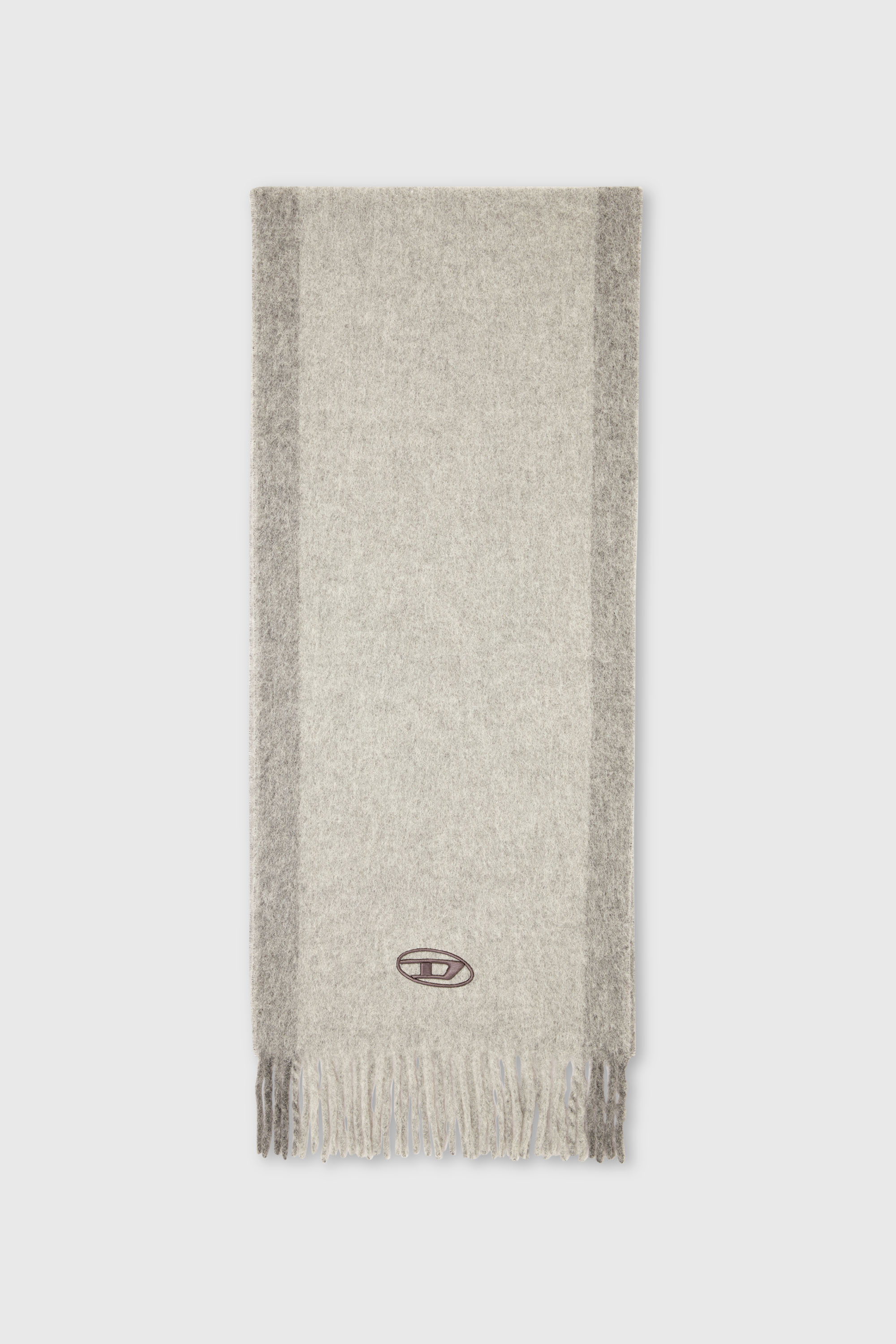 Wool-blend scarf with contrast stripes