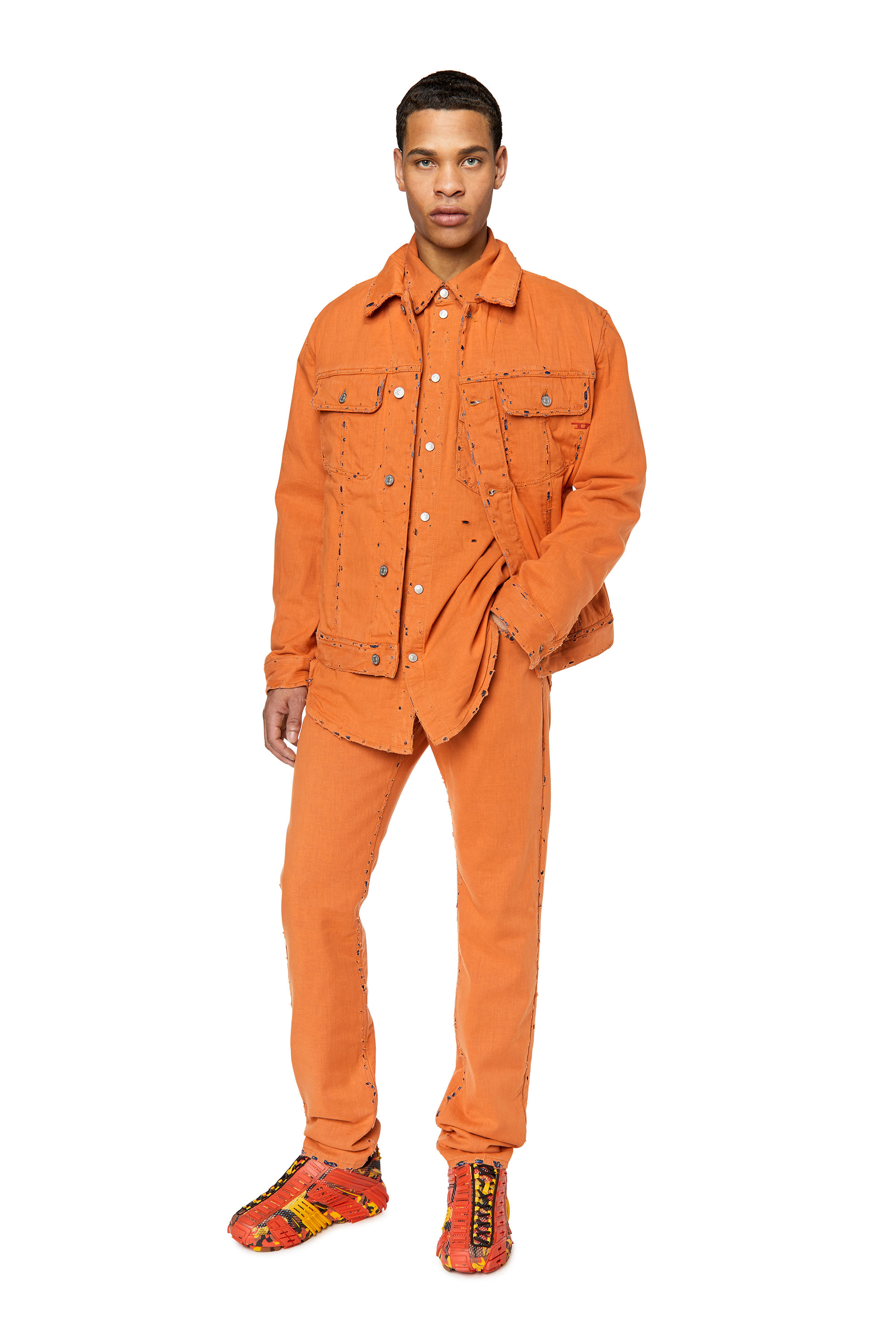 Diesel - 1995 D-Sark 007R5 Straight Jeans, Orange - Image 4